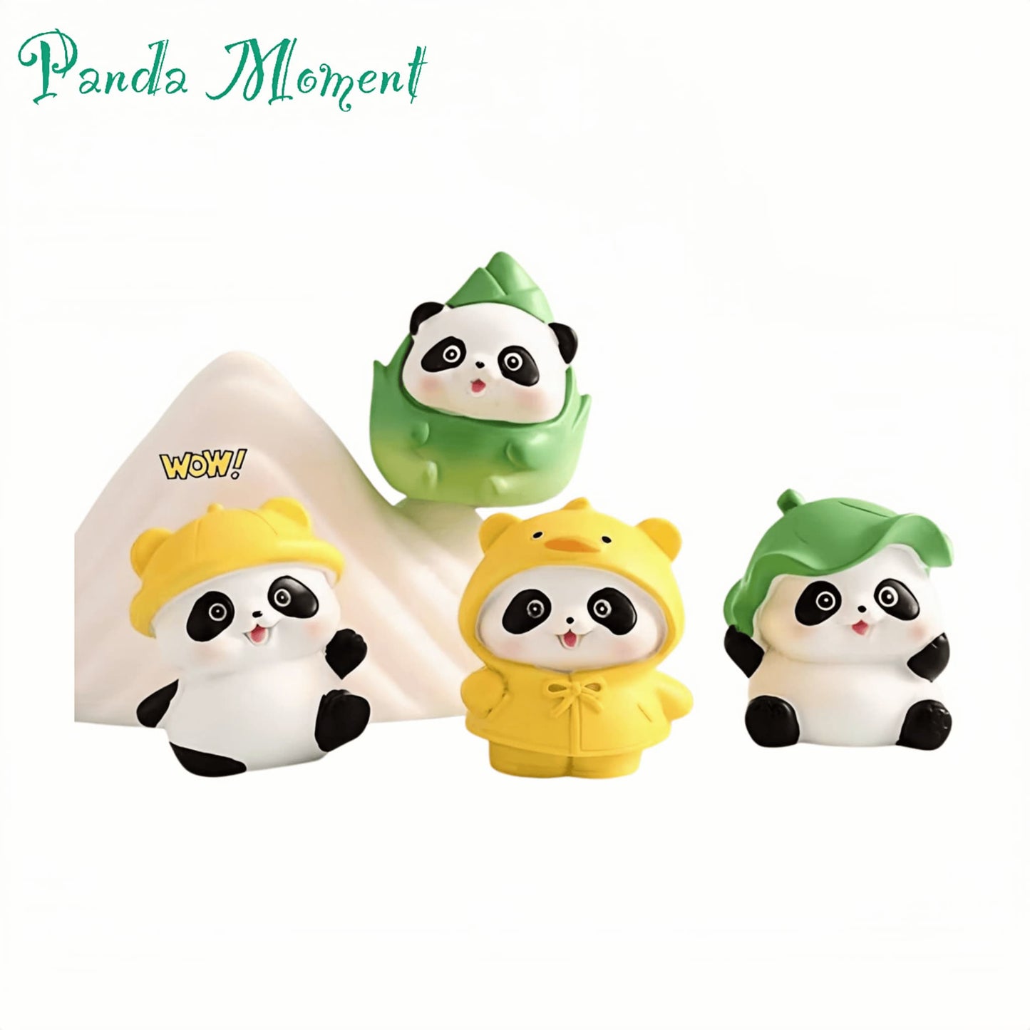 🐼 Panda Moment Figurine – Adorable Resin Decoration for Home, Office, or Car
