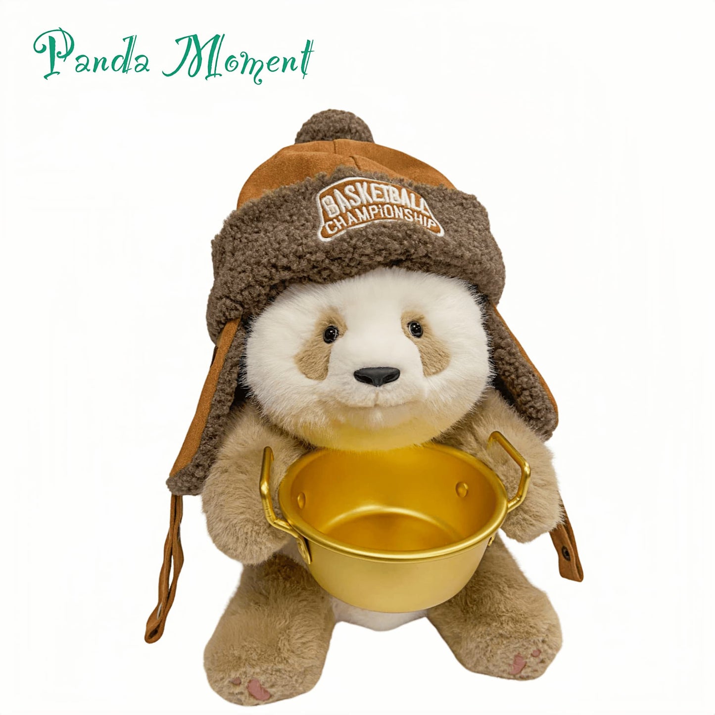 Qi Zai Panda – 珍しい茶色のパンダのぬいぐるみ、とってもかわいい仲間🐼💫