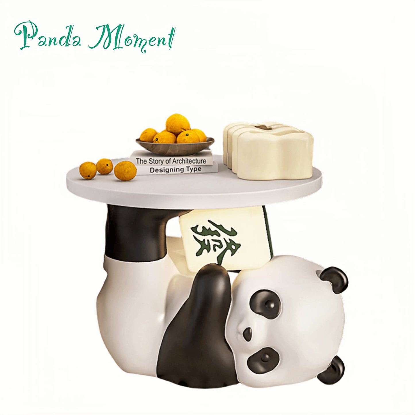 Mesa de almacenaje multifuncional con temática de panda: bonita, práctica y divertida 🐼💖