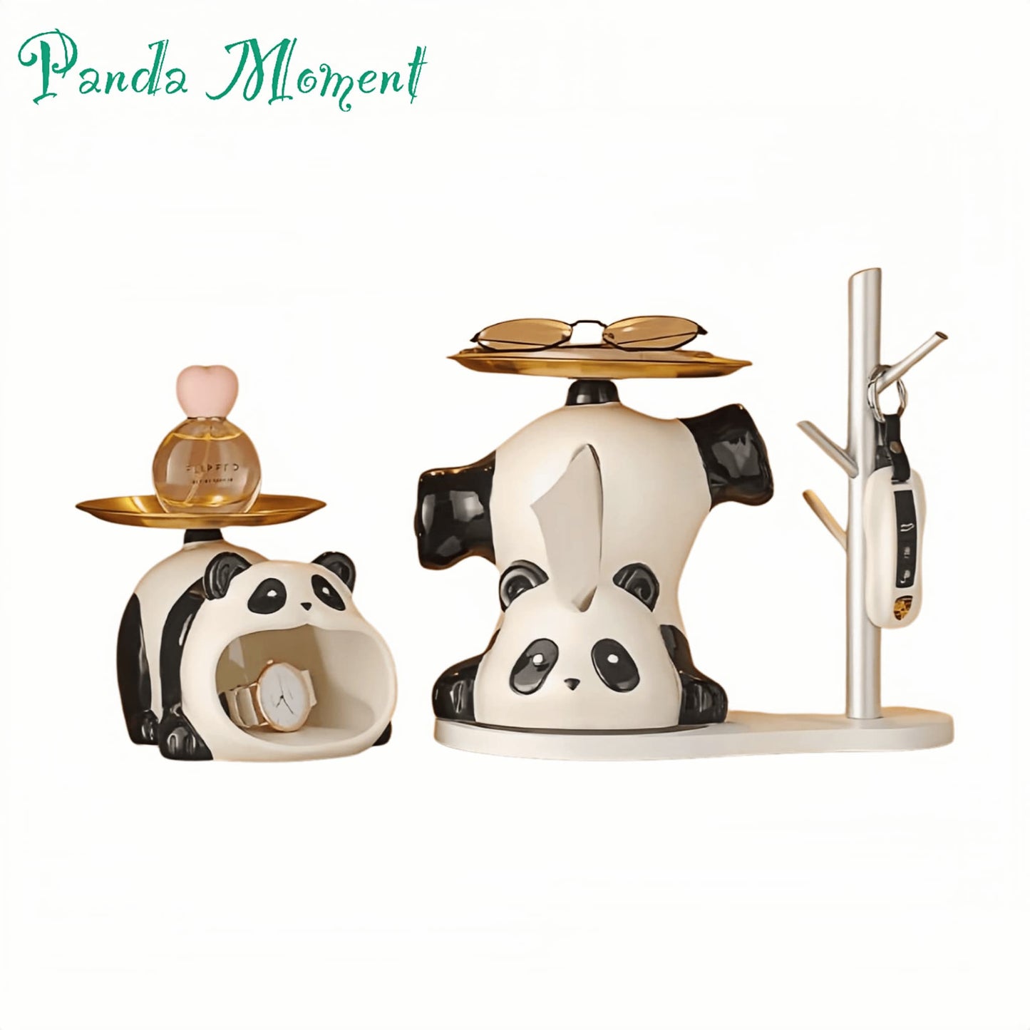 Adorable Panda Ceramic Storage – Multifunctional Organizer for Keys, Cosmetics & More