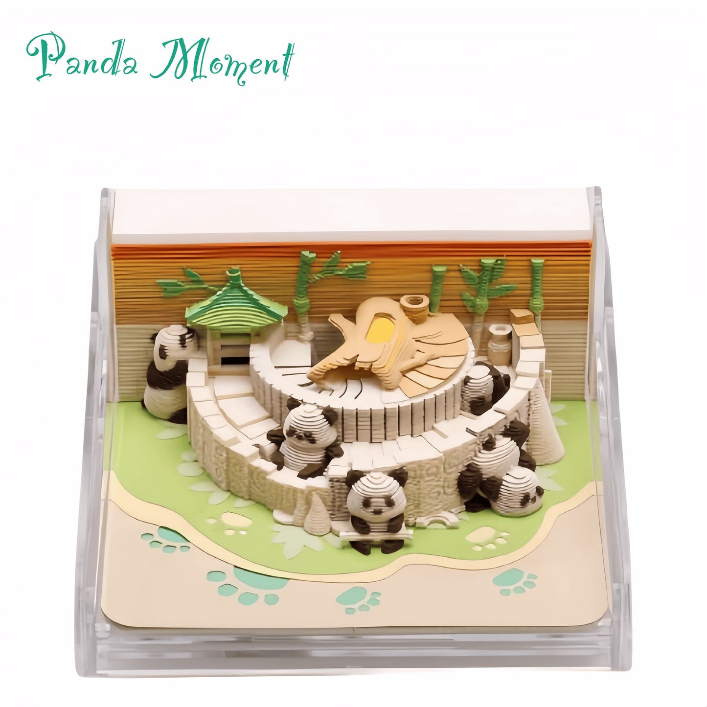 3D Laser-Cut Panda Sticky Notes – Hidden Paper Carving Memo Pad