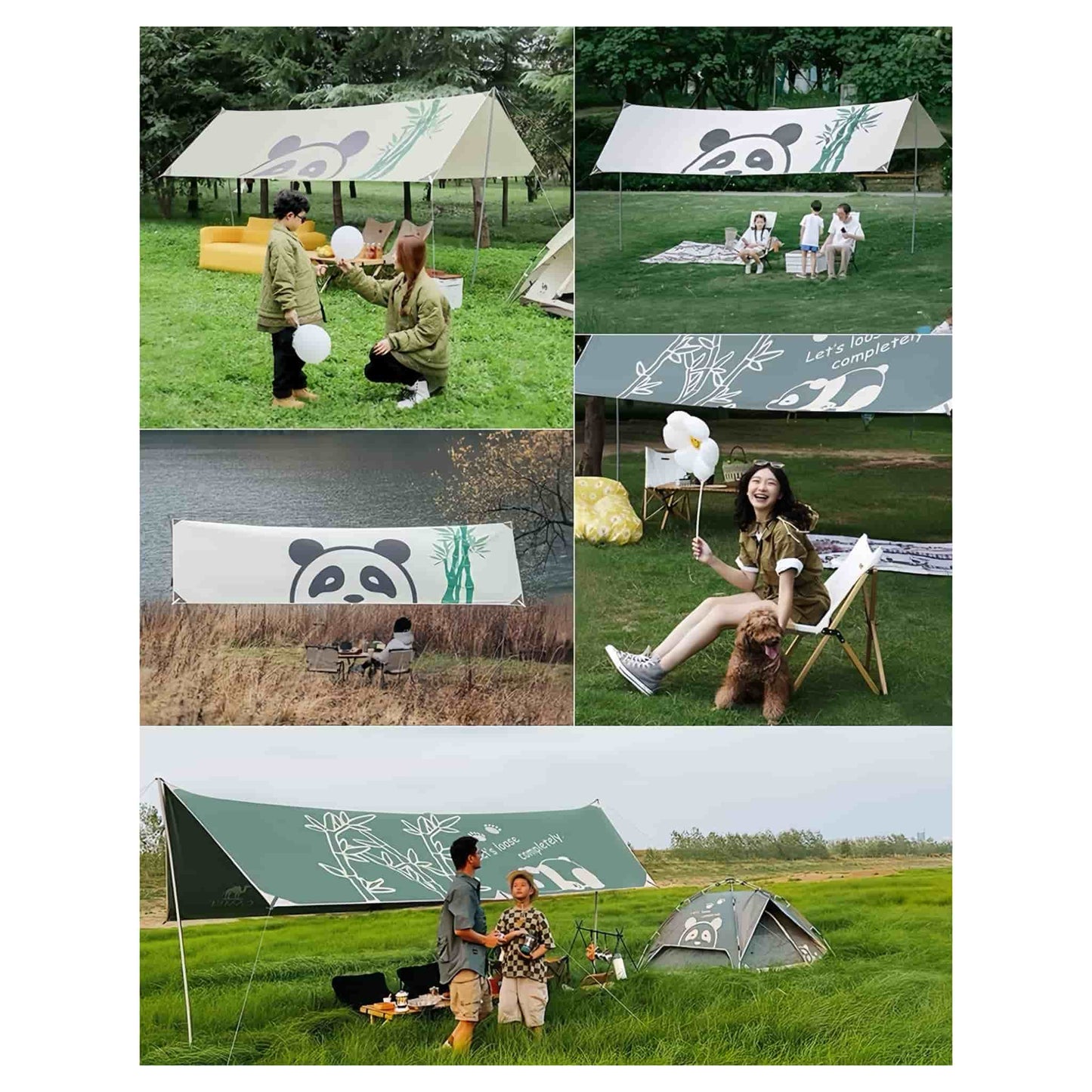 Tienda de campaña Panda: un refugio espacioso y elegante para 6-10 personas 🐼⛺️🌞