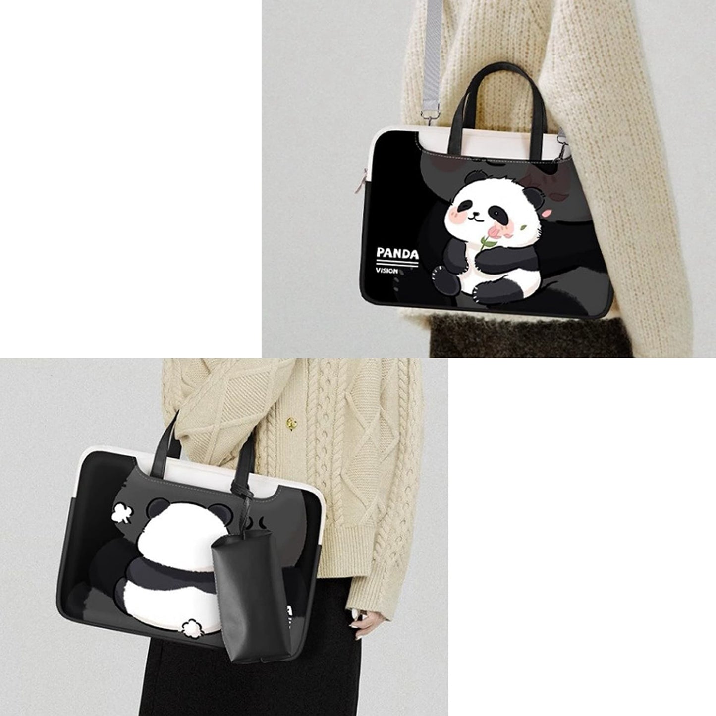 Funda para portátil Panda: un refugio acogedor para tu portátil 🐼💻