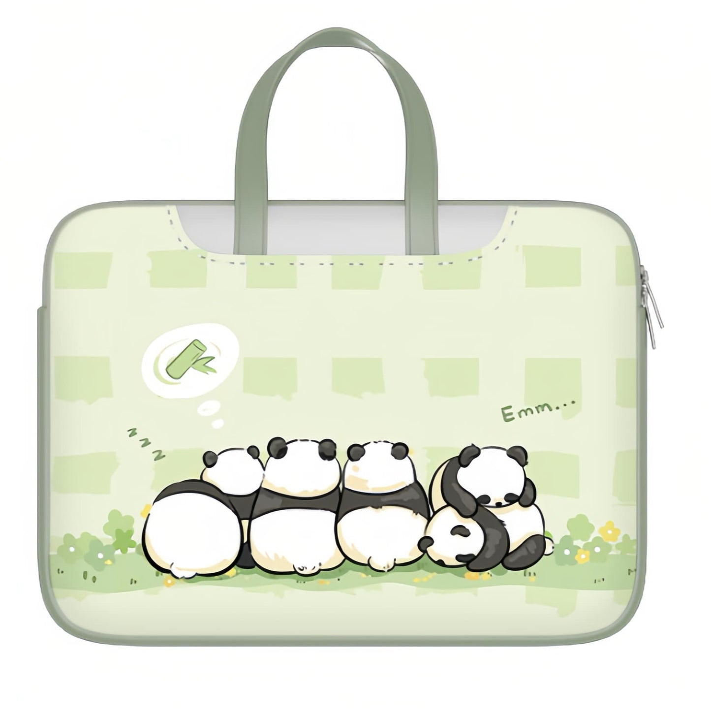 Funda para portátil Panda: bonita y protectora funda de transporte con asa y correa para el hombro