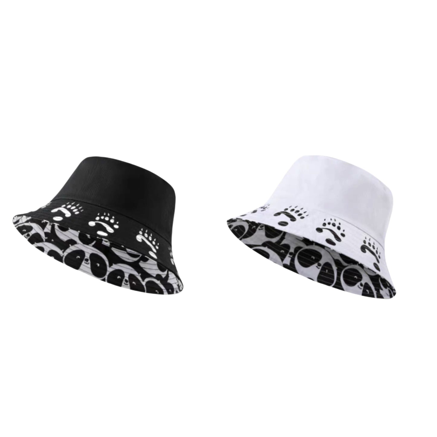 パンダリバーシブルサンハット – スタイリッシュさとパンダの楽しさが融合!🐼🧢