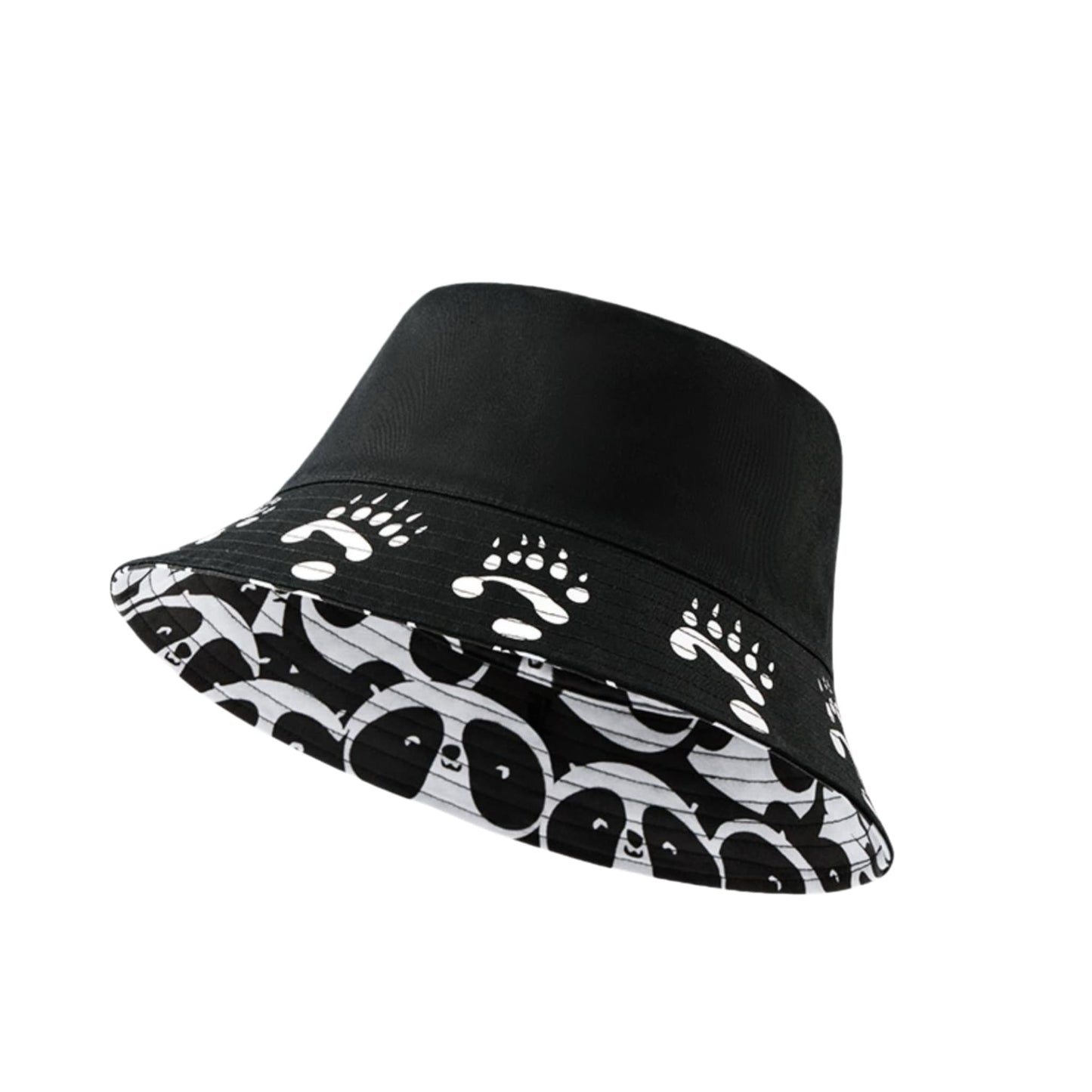 パンダリバーシブルサンハット – スタイリッシュさとパンダの楽しさが融合!🐼🧢