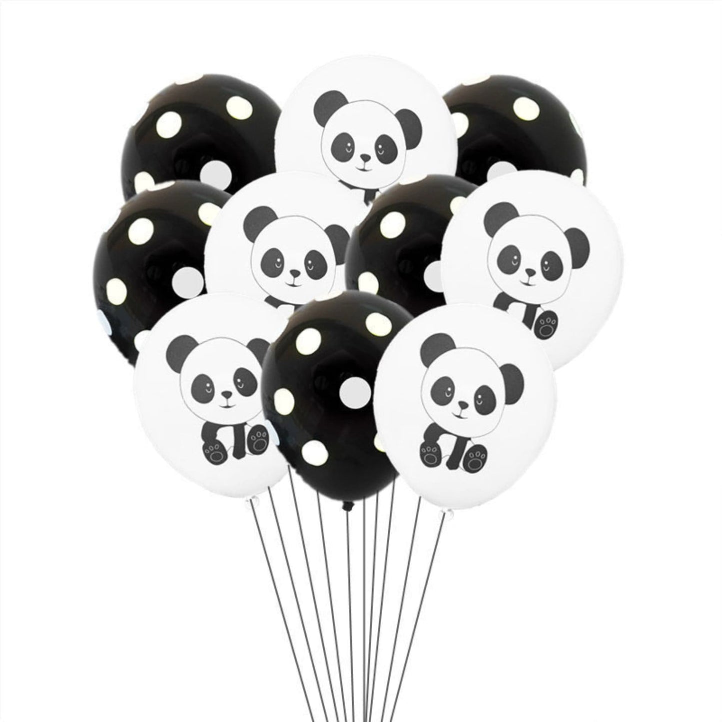 パンダバルーンセット – パーティーに1000%の可愛さをプラス 🎉🐼