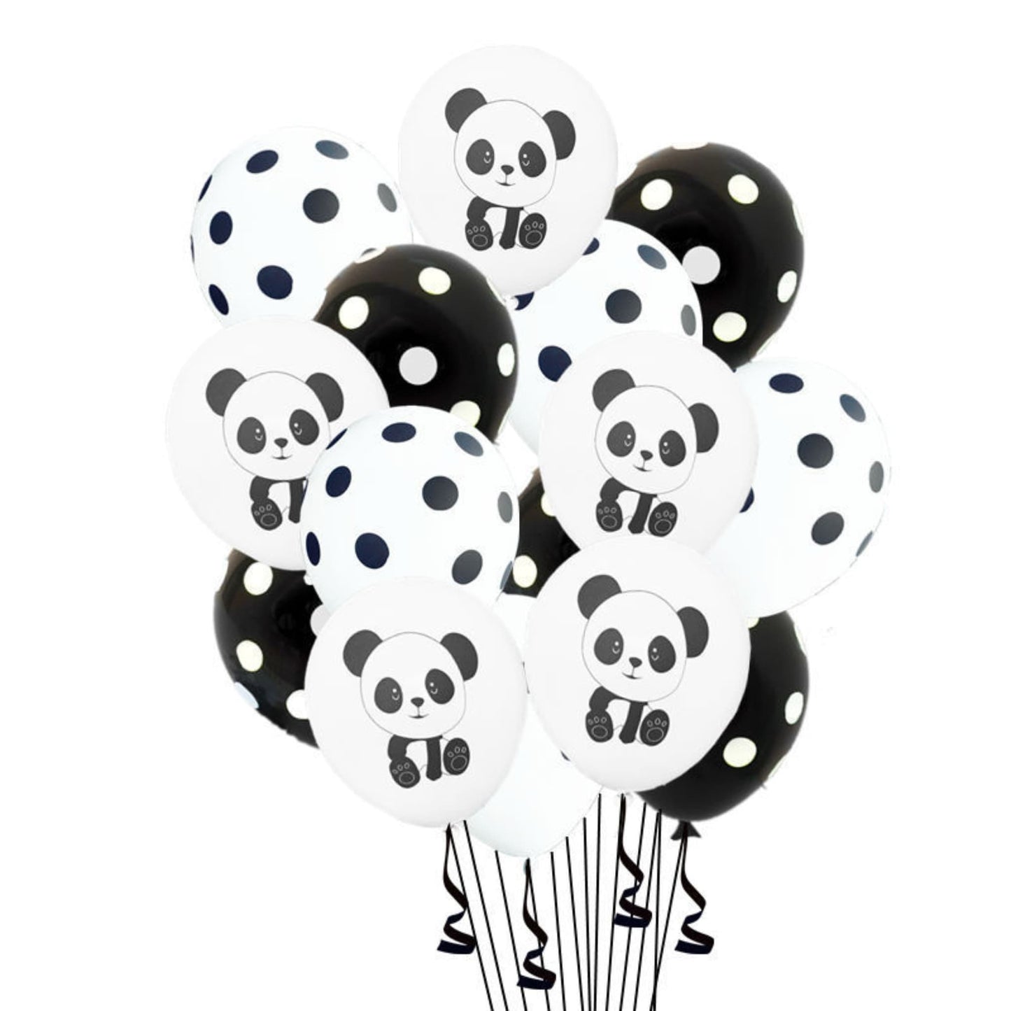 パンダバルーンセット – パーティーに1000%の可愛さをプラス 🎉🐼