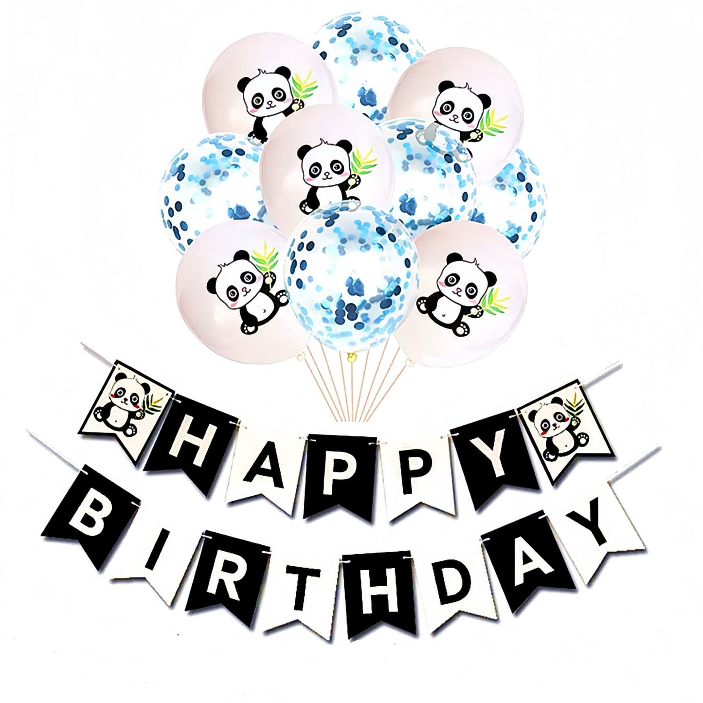 Set de globos con forma de panda: ¡Añade un toque de ternura a tu fiesta! 🎉🐼
