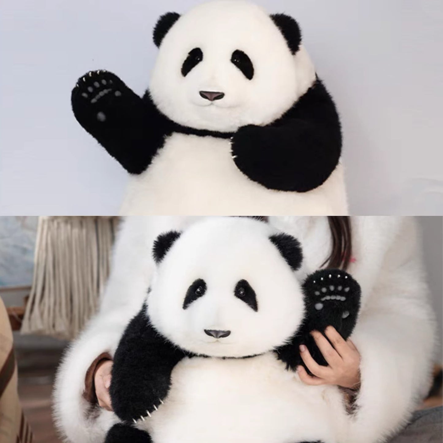He Hua Panda Twins - Handcrafted Limited Edition Panda Plush with Realistic Features 🐼💖