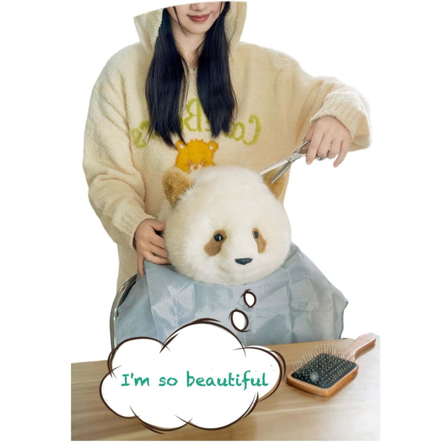 Qi Zai Panda: el raro peluche de panda marrón 🐼💖