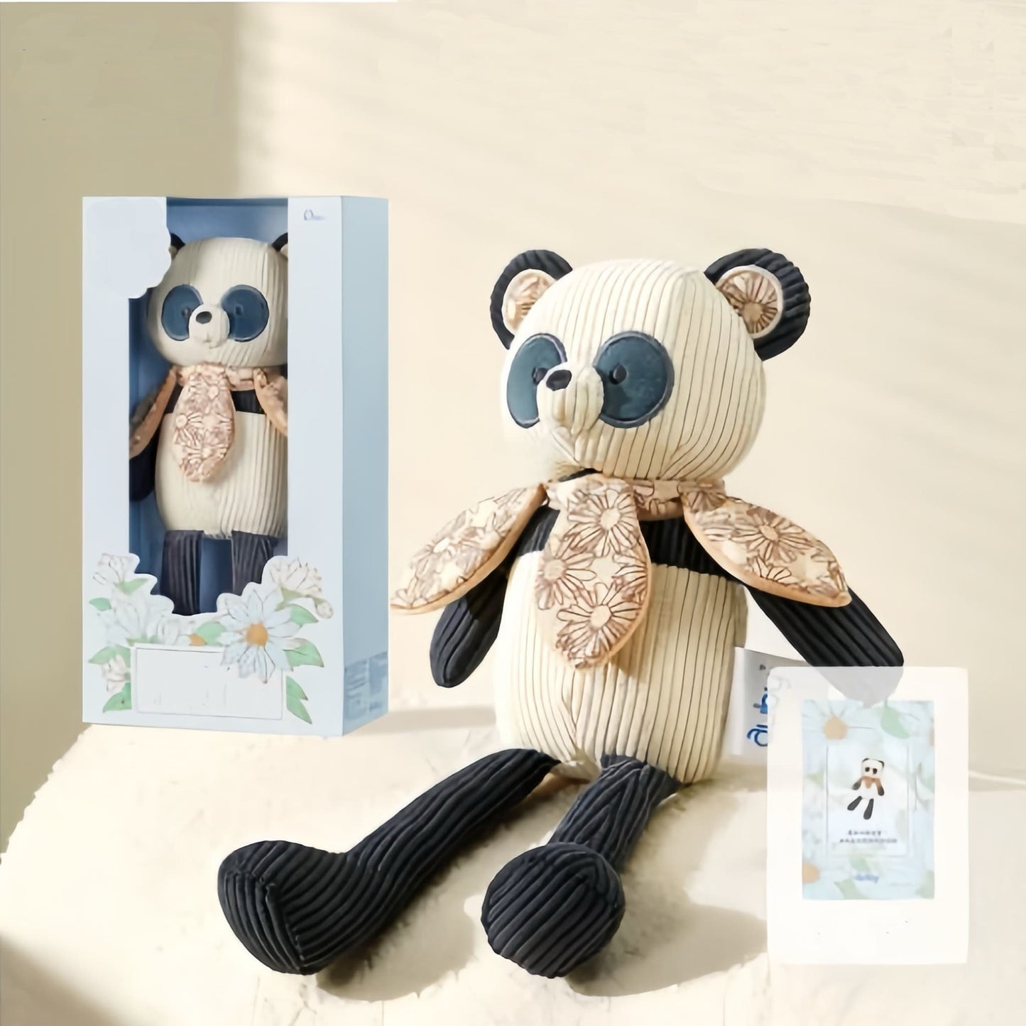 Adorable Panda Stuffed Animal with Removable Scarf – Comfort Toy for Children and Adults