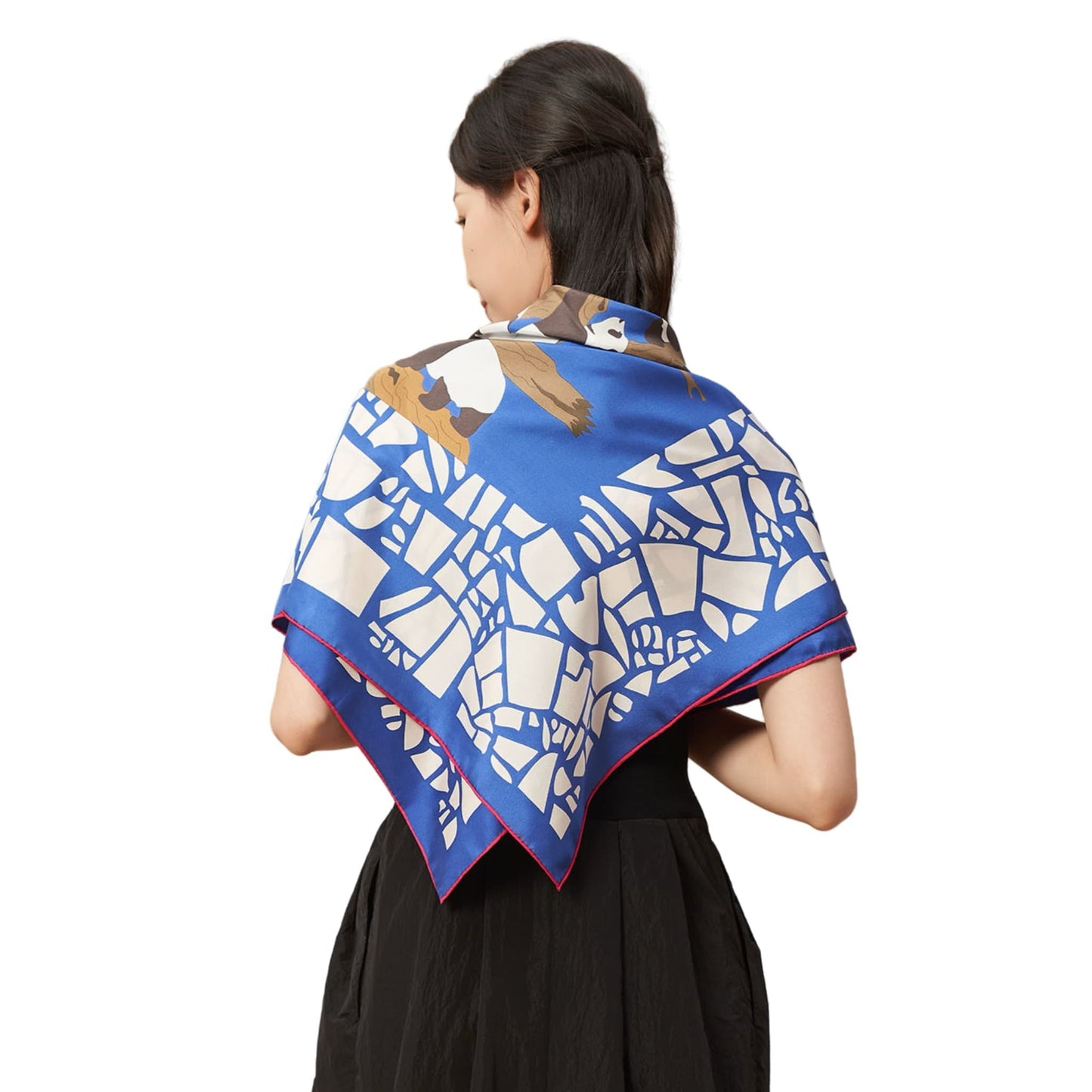 Panda Silk Scarf โ A Playful Embrace of Elegance and Joy ๐ผ๐
