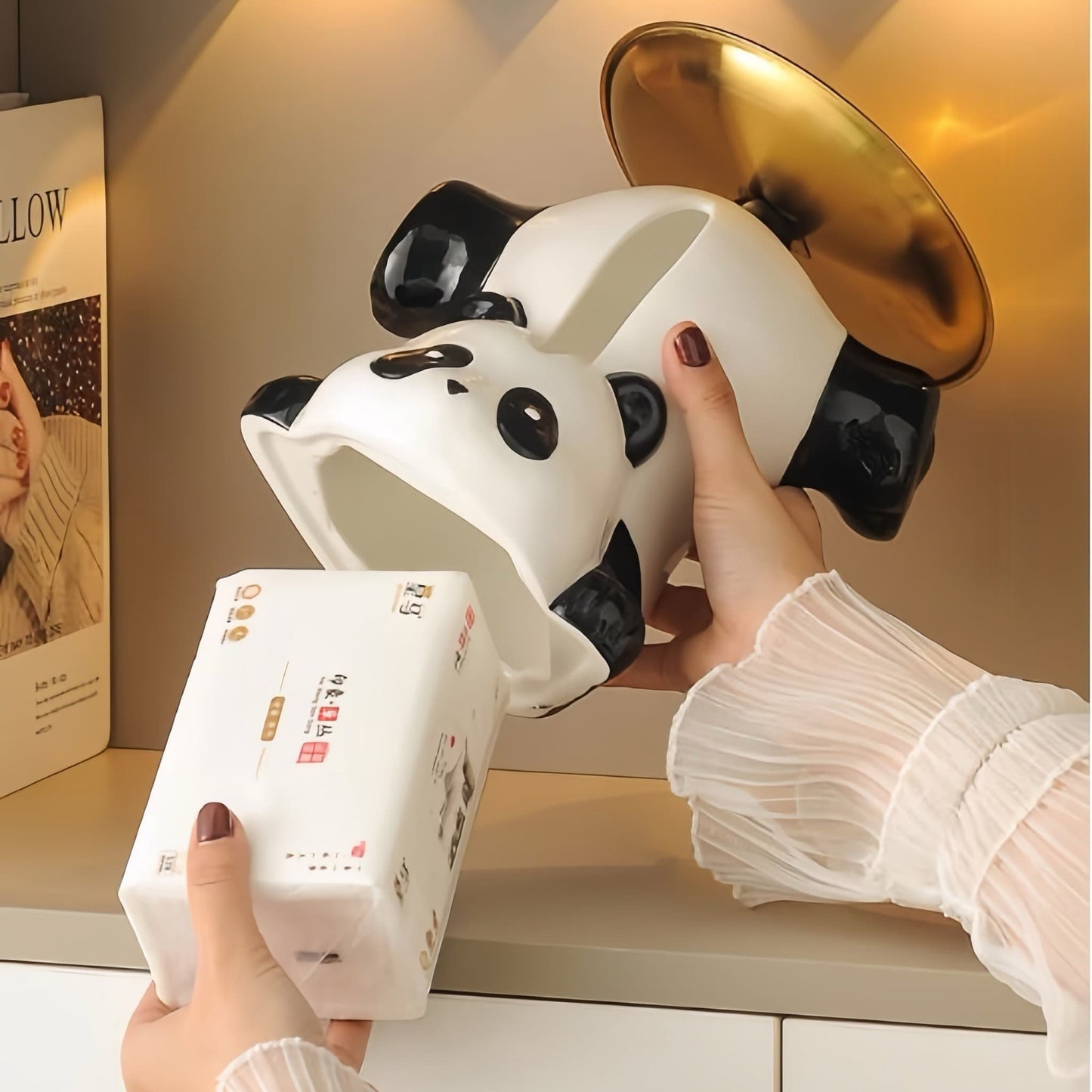 Adorable Panda Ceramic Storage – Multifunctional Organizer for Keys, Cosmetics & More