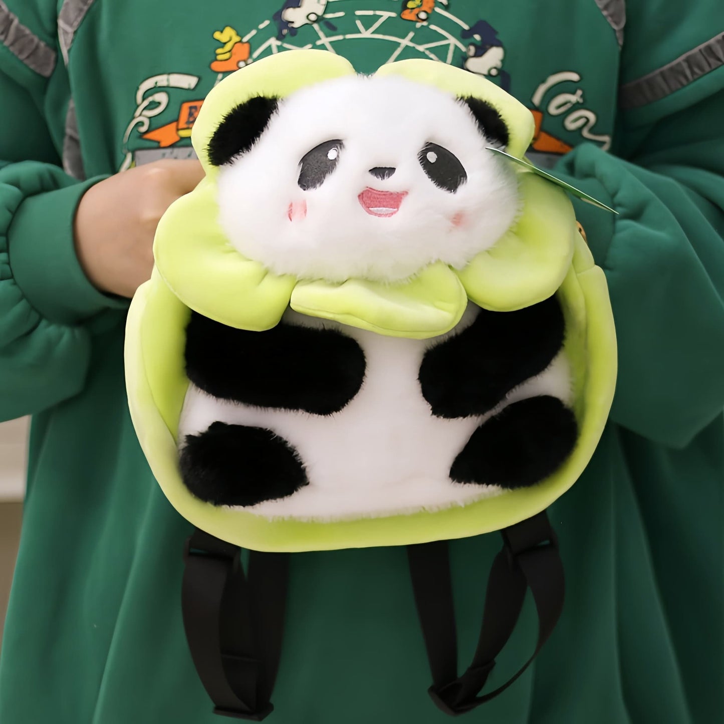 Mochila de peluche Hua Hua Panda: adorablemente única y lista para viajar contigo