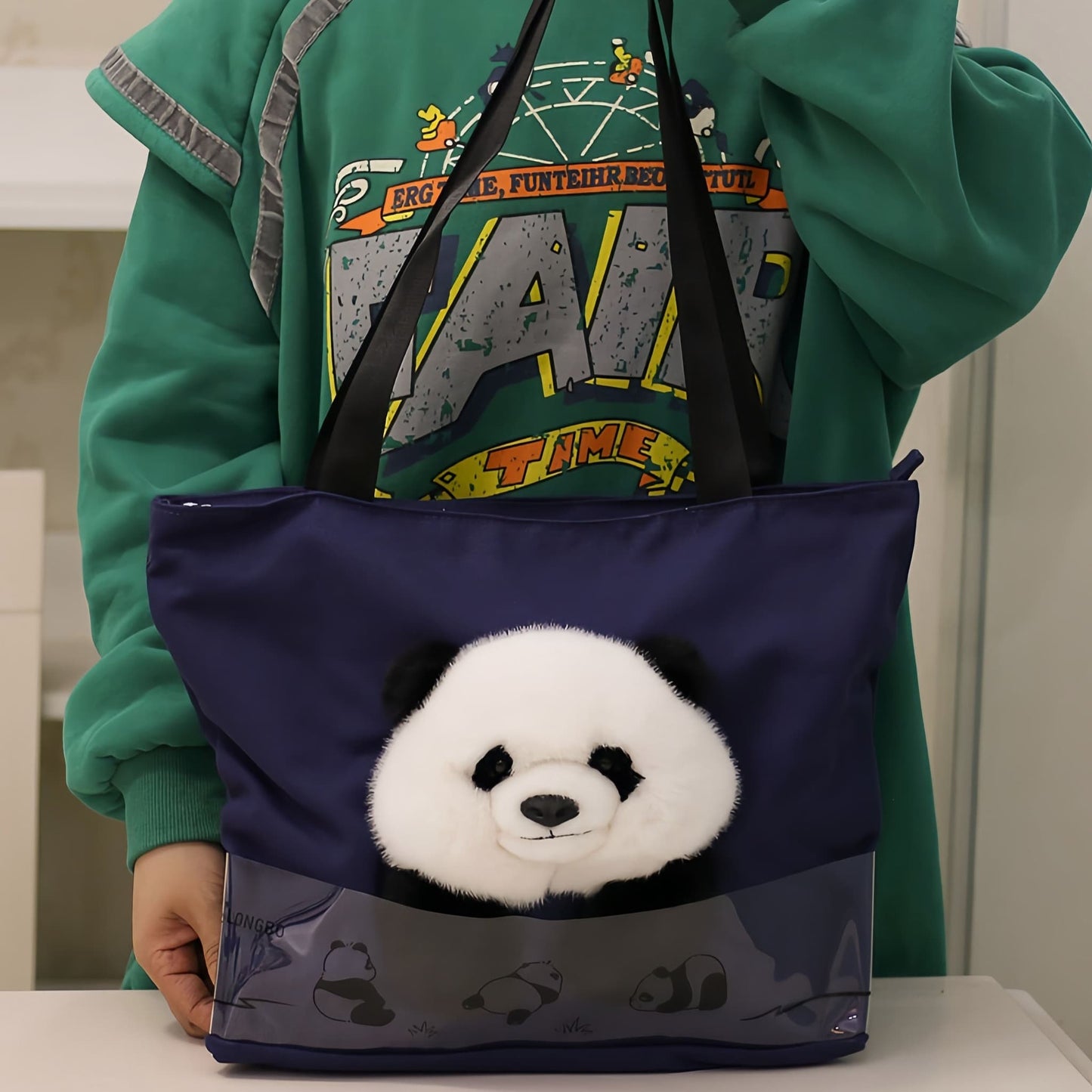 Panda Lovers’ Canvas Tote – Fun & Functional Bag for Women & Teens