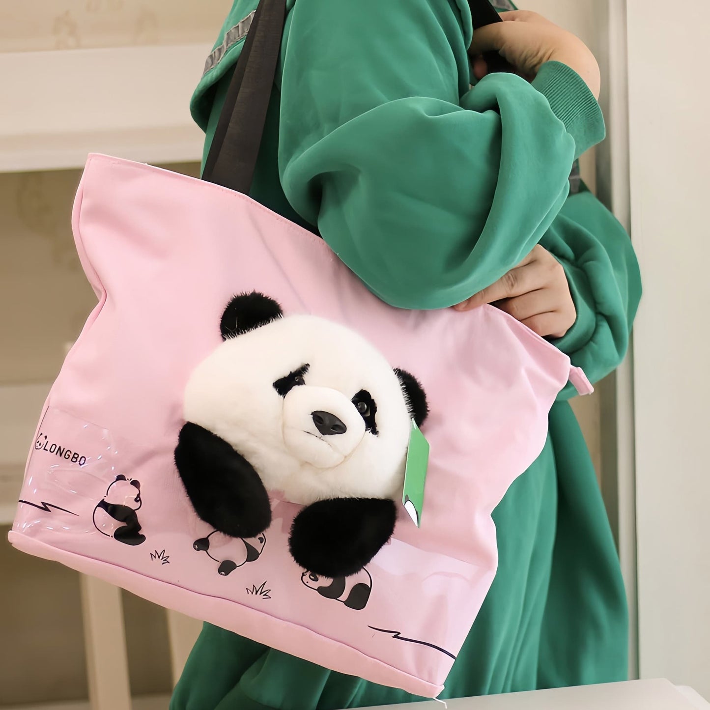 Panda Lovers’ Canvas Tote – Fun & Functional Bag for Women & Teens