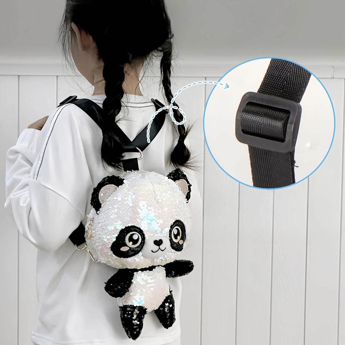 ✨ Mochila convertible Shiny Panda: brilla con cada paso