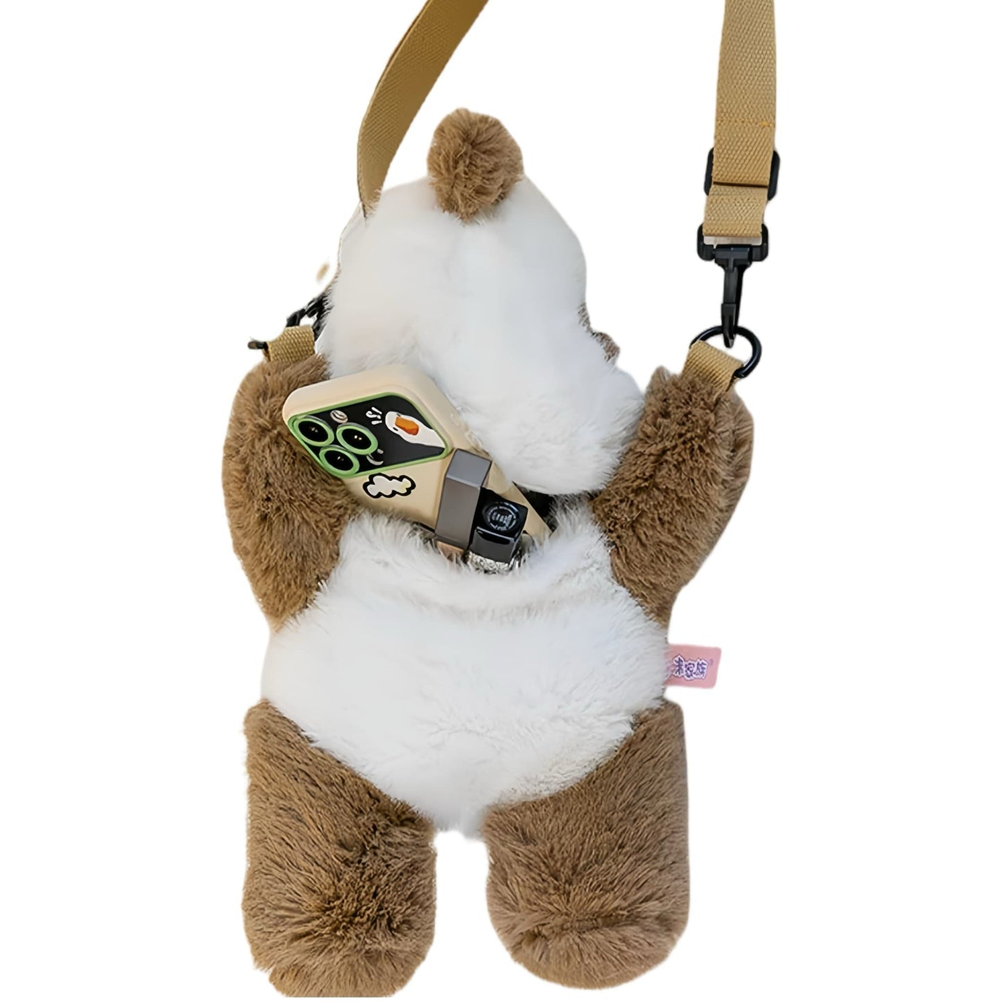 🎒 Panda Qi Zai Backpack – Adorable, Playful & Practical | Adjustable Strap, Plush Companion