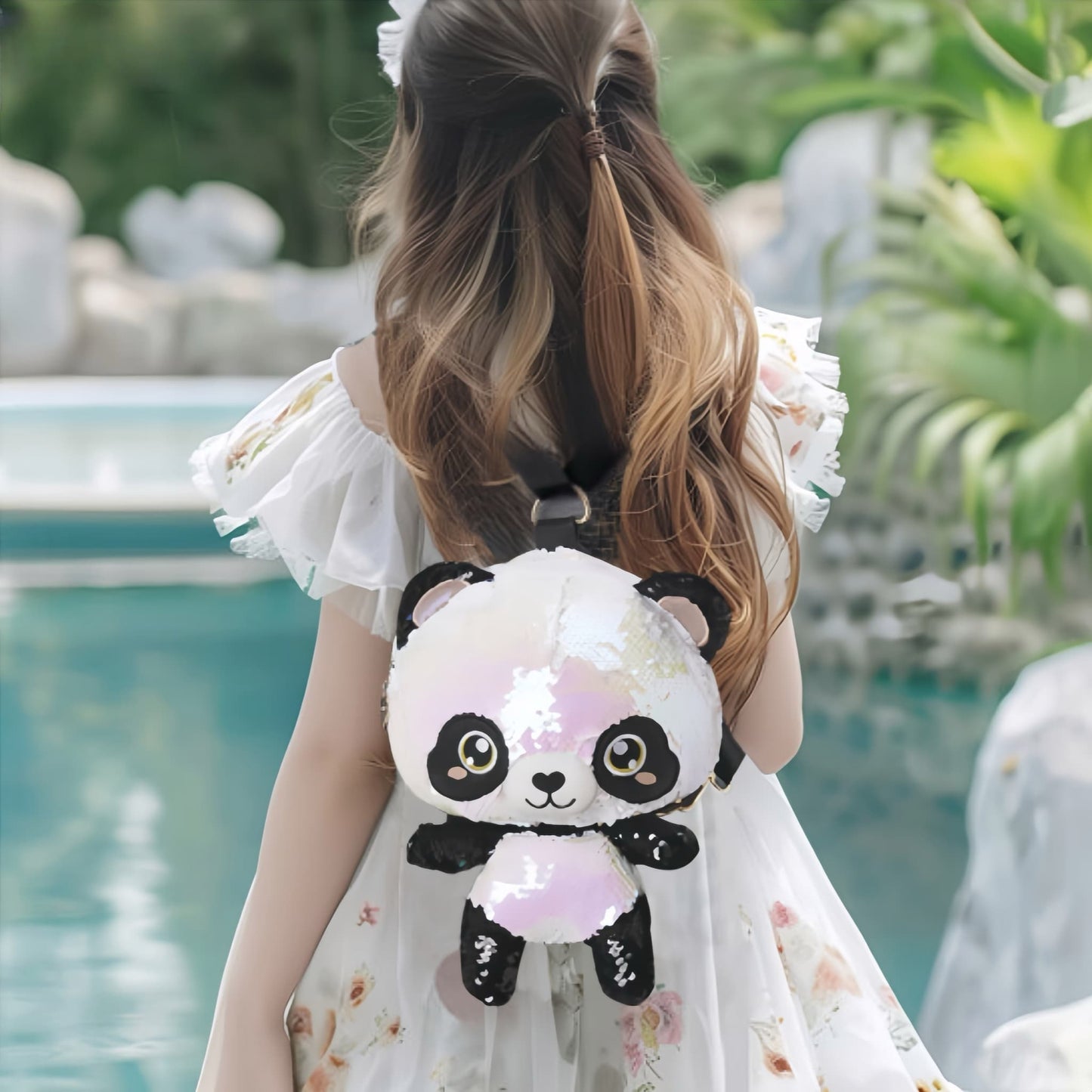 ✨ Mochila convertible Shiny Panda: brilla con cada paso
