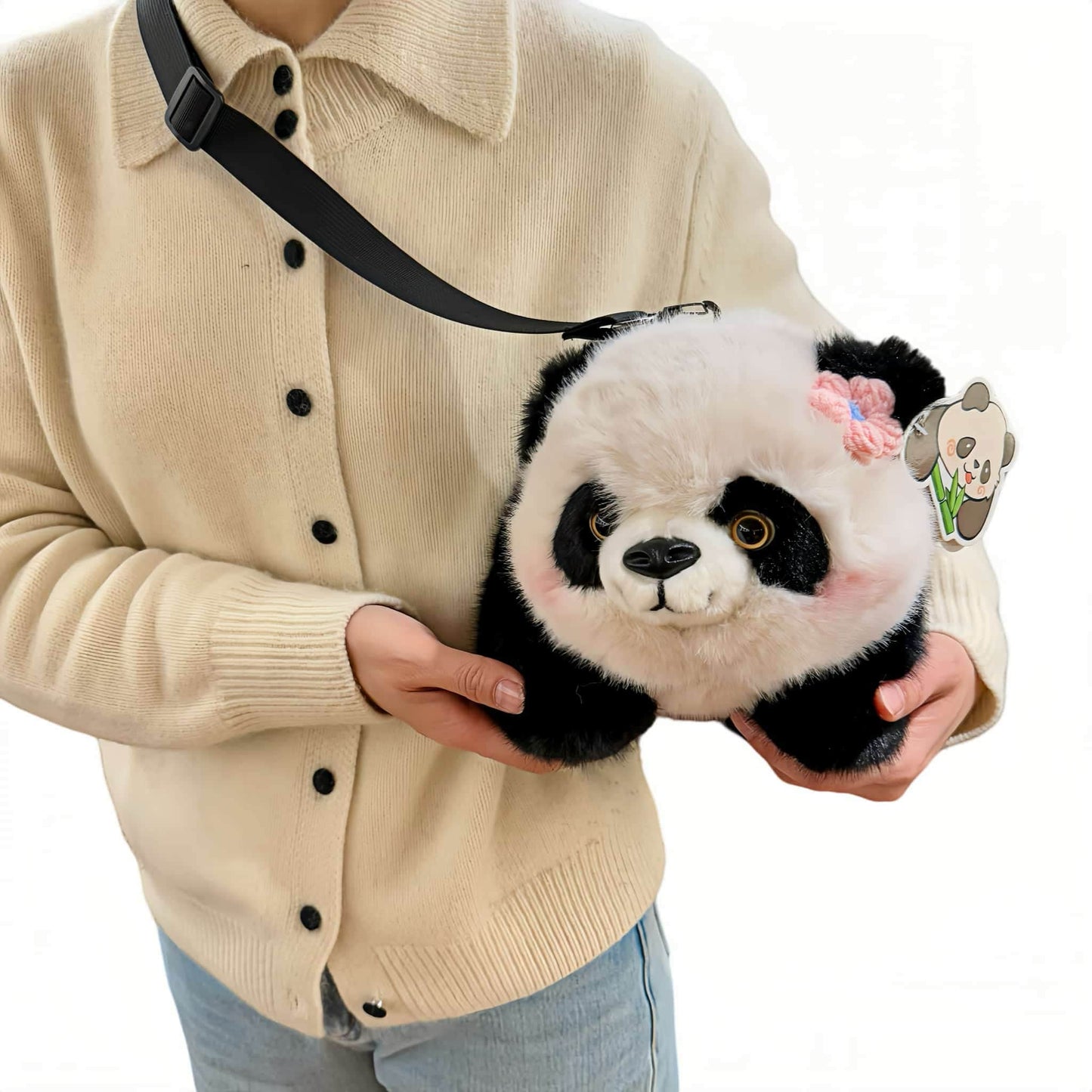 Mochila de peluche Hua Hua Panda: ¡estilo, comodidad y ternura en uno!