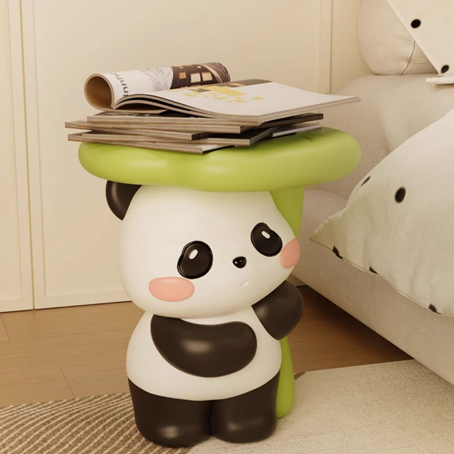 Mesa de centro y espacio de almacenamiento con temática de panda: adorable, práctica y llena de encanto 🐼💖