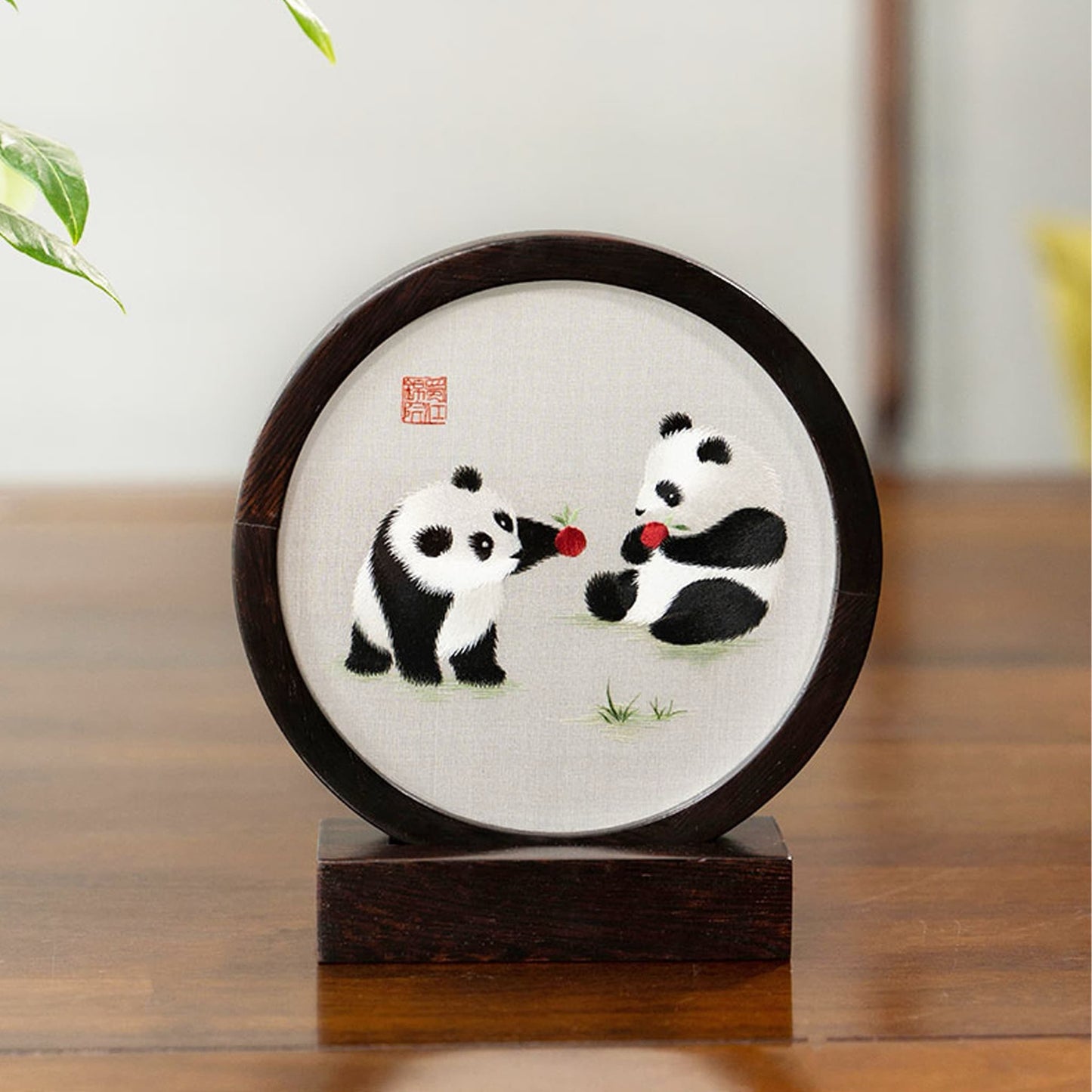 Panda Silk Embroidery Art – A Cultural Masterpiece from Shujiang Brocade Museum 🐼
