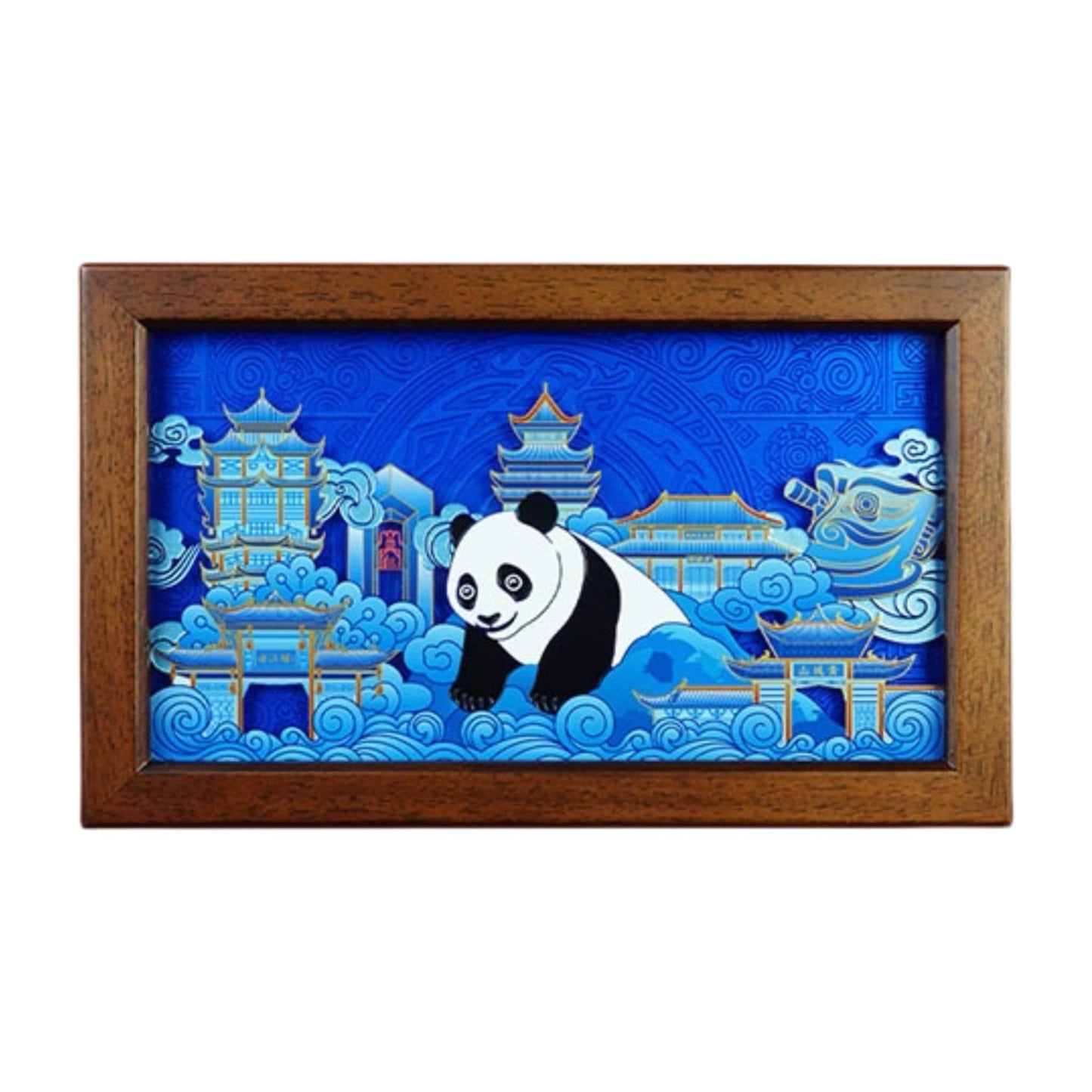 Panda Moment – Double-Sided Carved Hand-Painted Art Plate – A Masterpiece of Craftsmanship 🐼✨