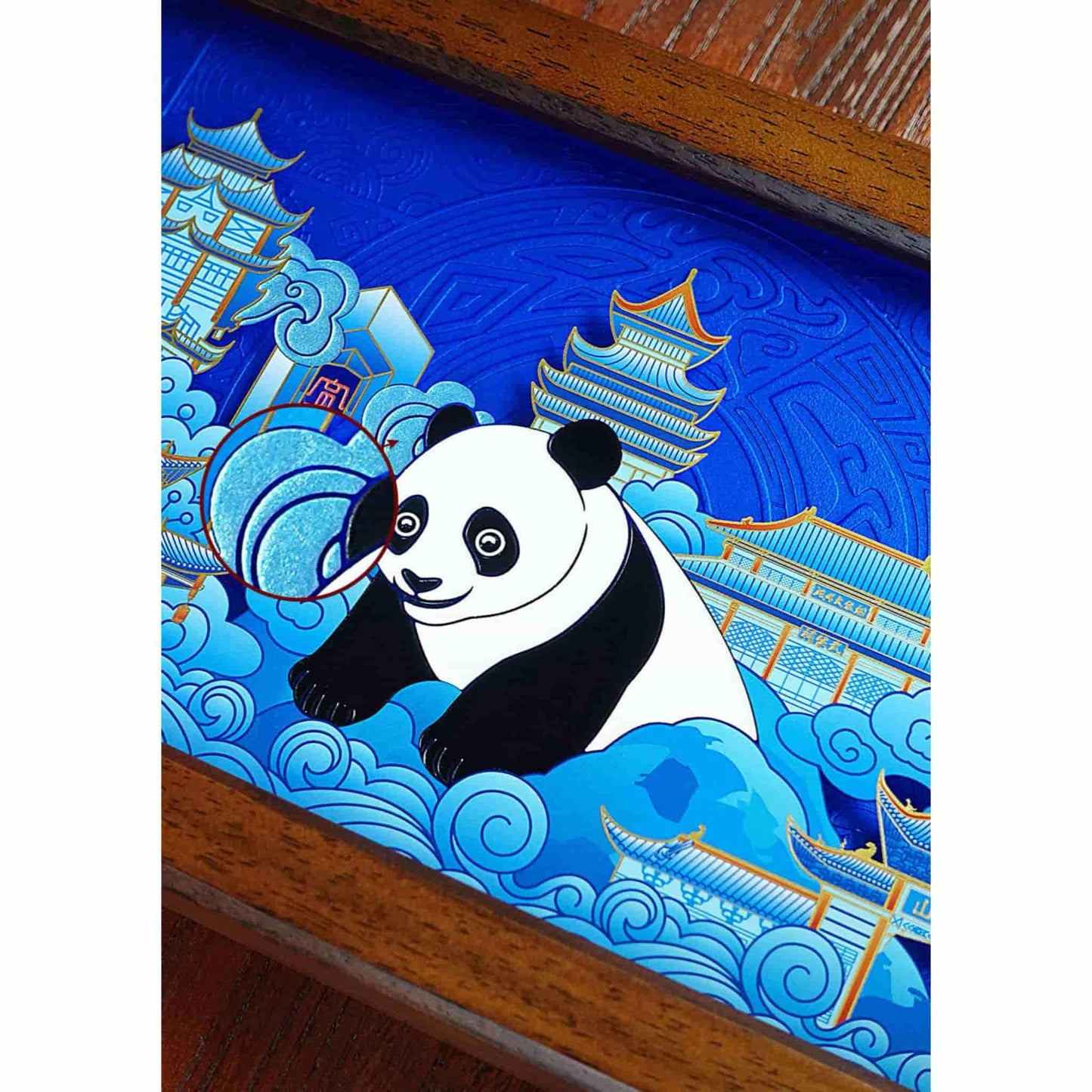 Panda Moment – Double-Sided Carved Hand-Painted Art Plate – A Masterpiece of Craftsmanship 🐼✨