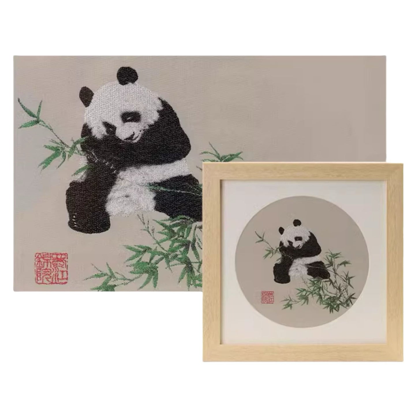 「パンダと蜀の錦」 – 四川省国立博物館所蔵の手織りシルクアート🐼✨