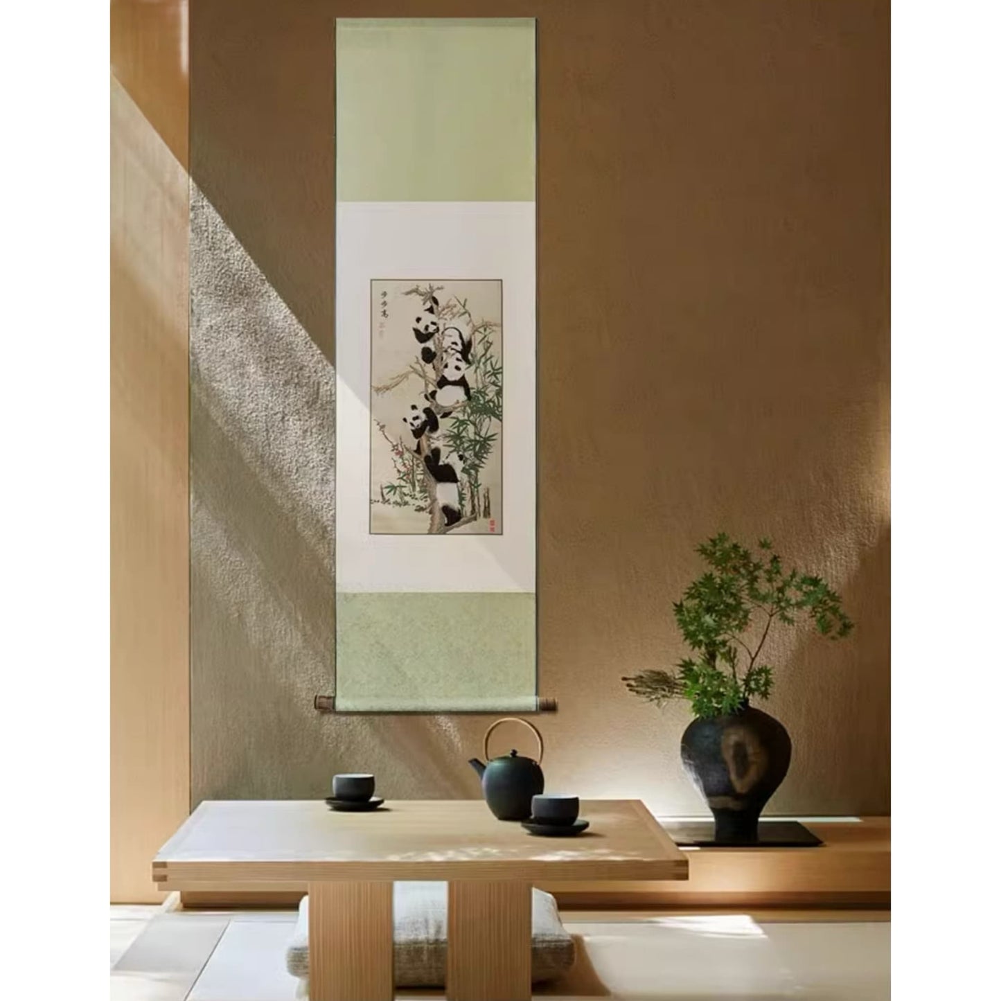“Climbing Panda” Handwoven Silk Scroll – A Masterpiece of Intangible Cultural Heritage 🐼✨