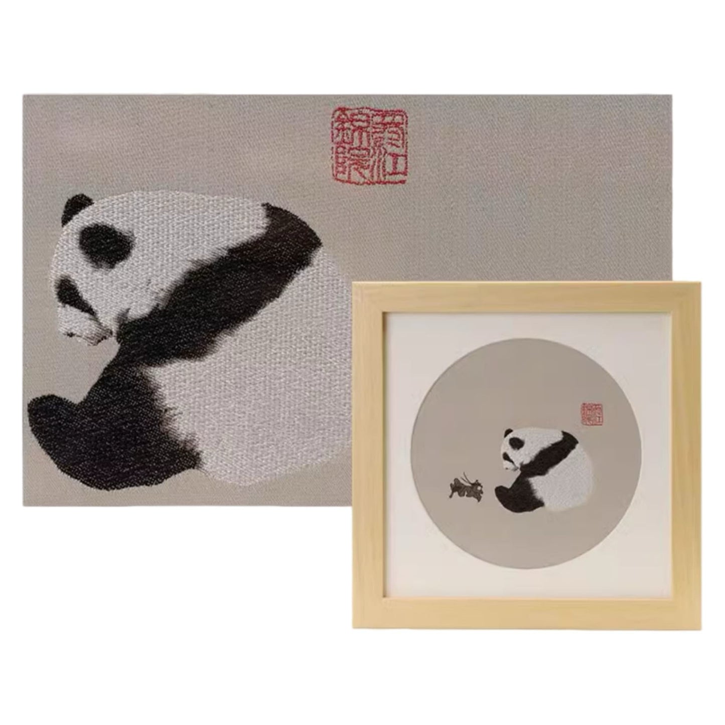 「パンダと蜀の錦」 – 四川省国立博物館所蔵の手織りシルクアート🐼✨