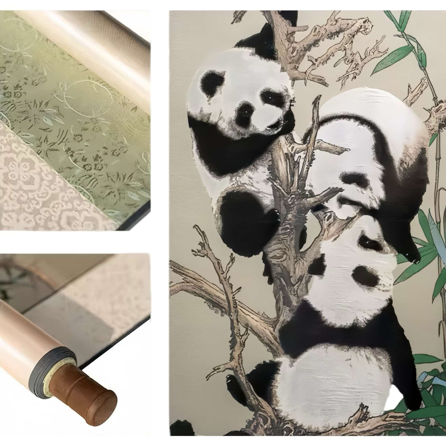 “Climbing Panda” Handwoven Silk Scroll – A Masterpiece of Intangible Cultural Heritage 🐼✨