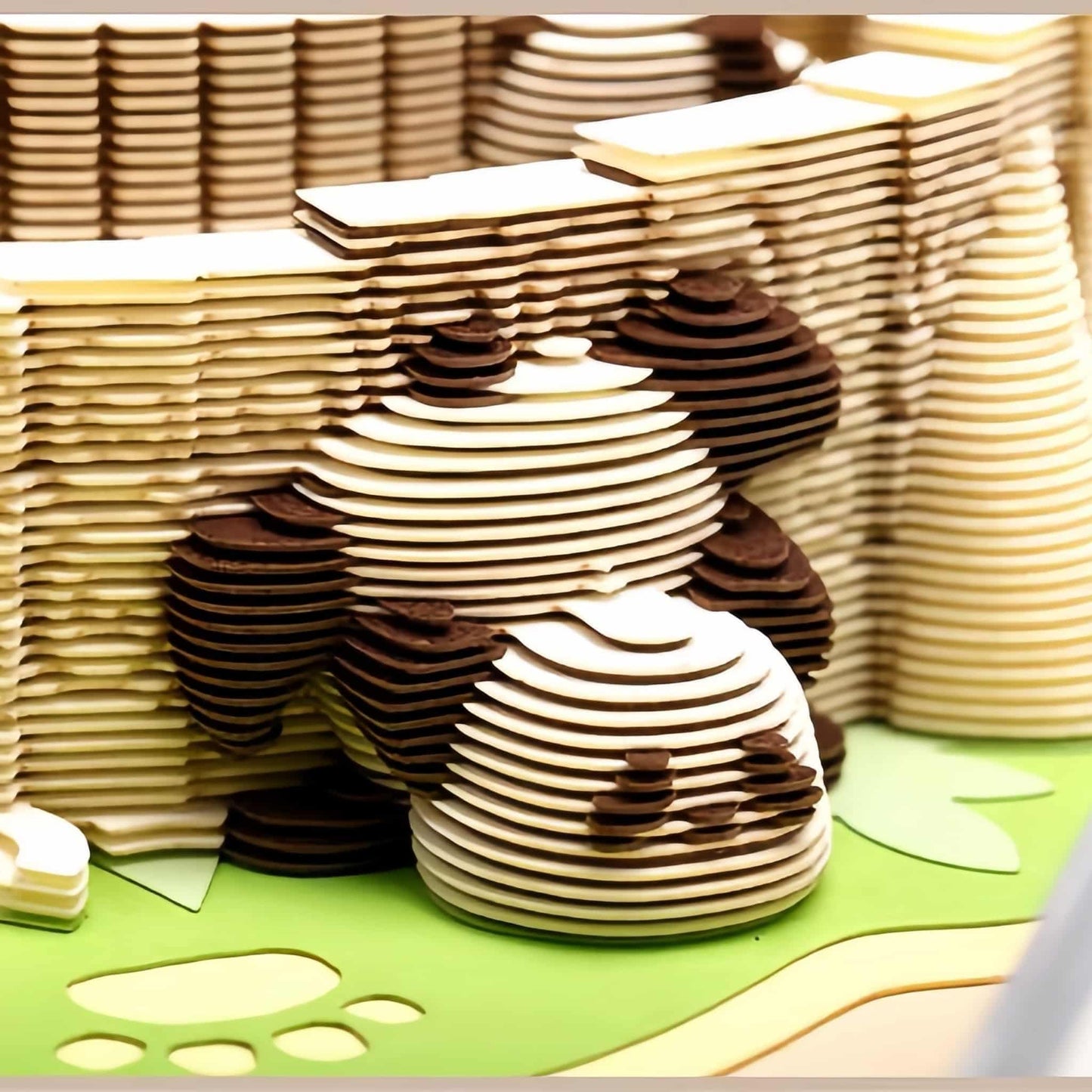 3D Laser-Cut Panda Sticky Notes – Hidden Paper Carving Memo Pad