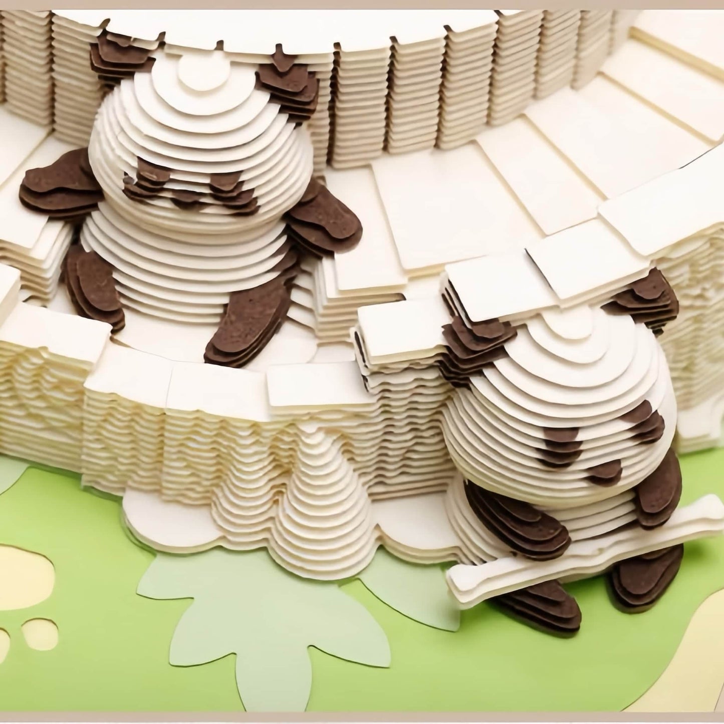3D Laser-Cut Panda Sticky Notes – Hidden Paper Carving Memo Pad