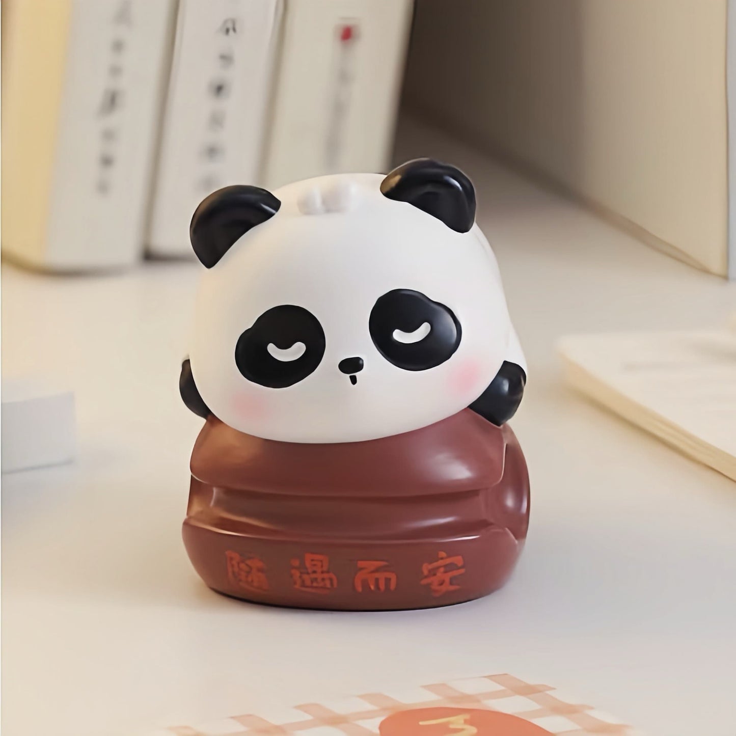 Inspirational Panda Figurine โ Eco-Friendly Resin Decor for Good Luck