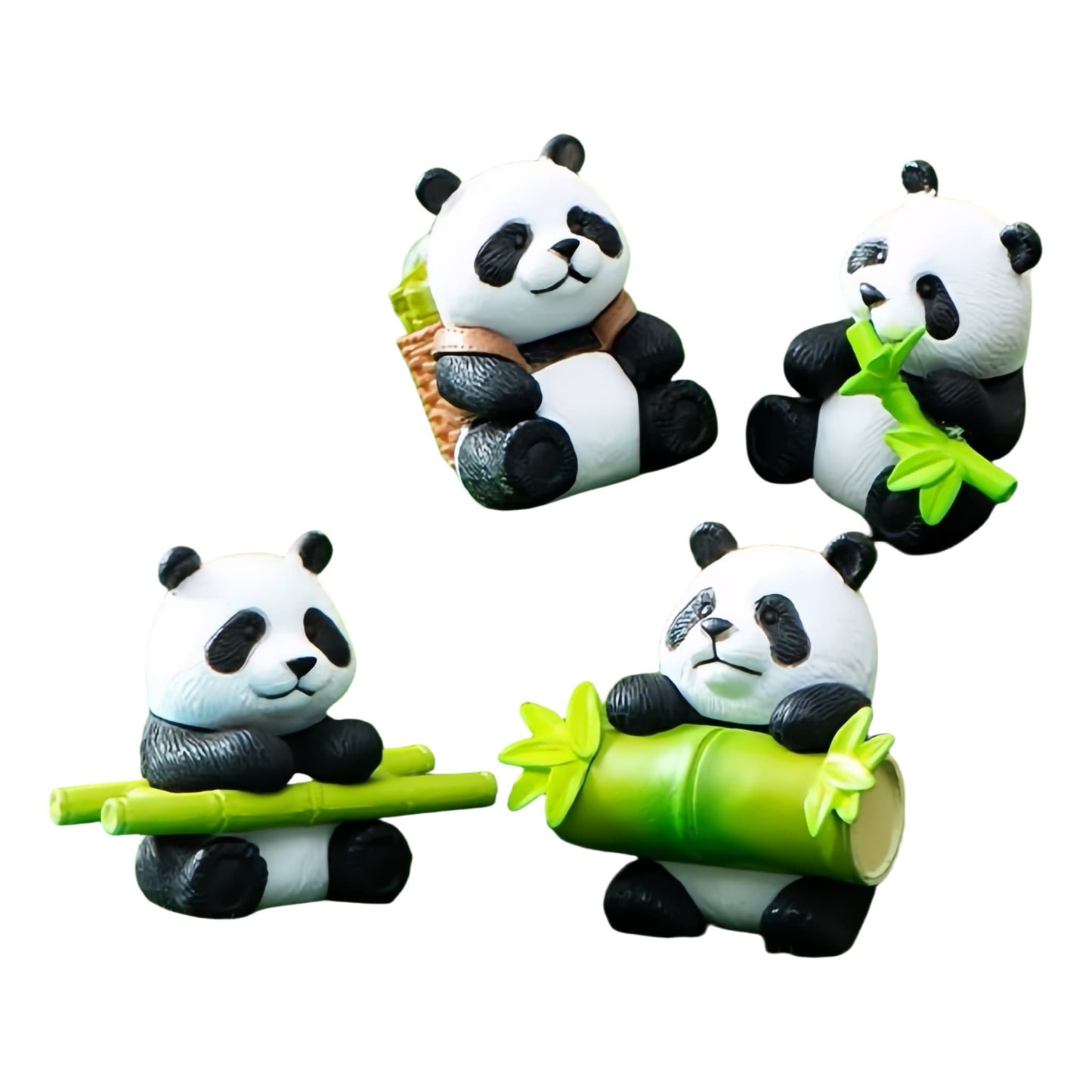 Joyful Panda Ornament โ Cute Animal Figurine for Room or Office