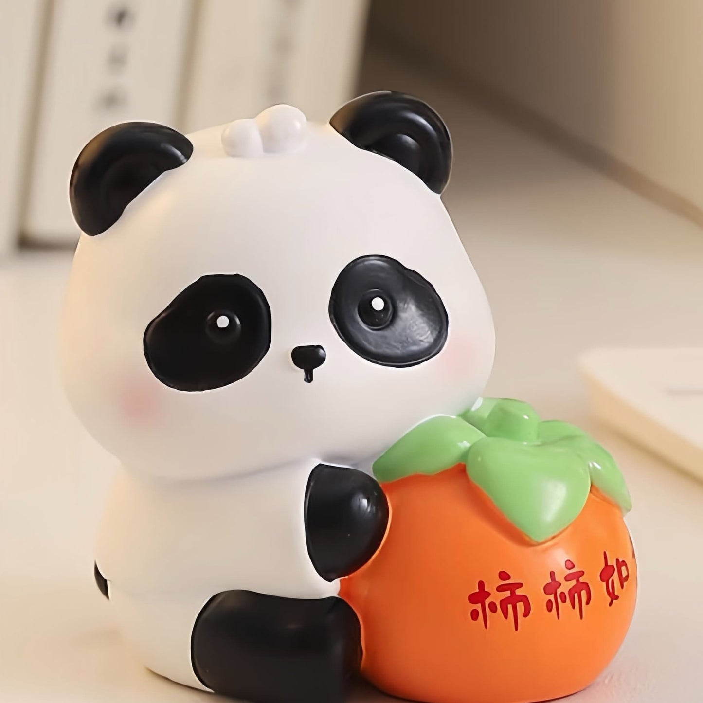 Inspirational Panda Figurine โ Eco-Friendly Resin Decor for Good Luck
