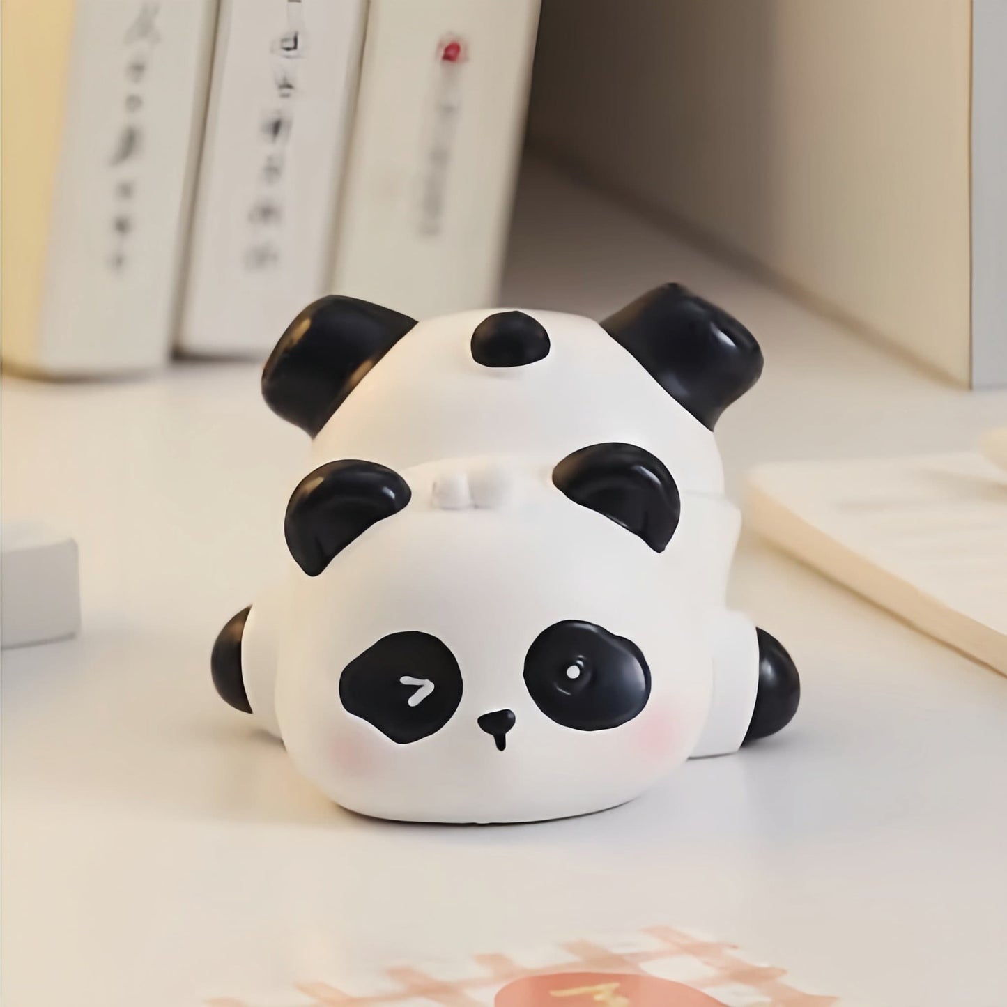 Inspirational Panda Figurine โ Eco-Friendly Resin Decor for Good Luck