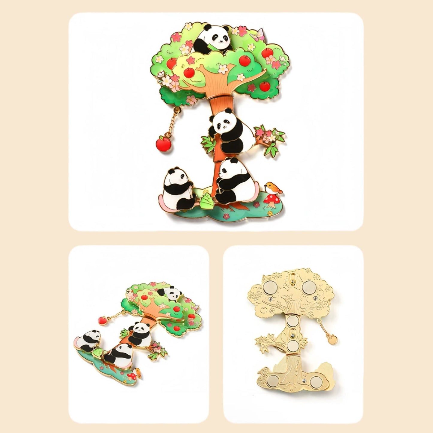 Decoración magnética de panda mágico: el adorable panda que ilumina cada momento 🐼✨