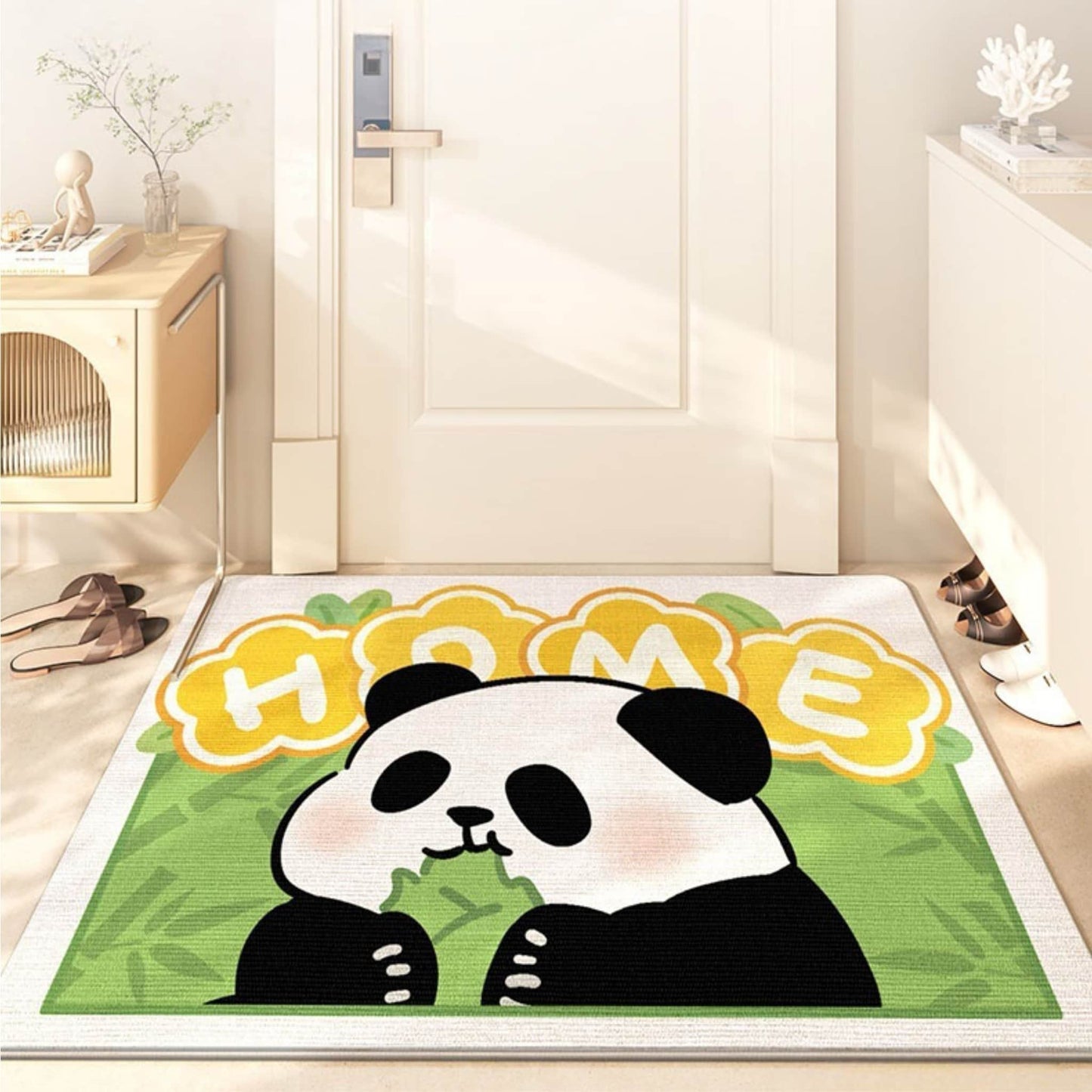 パンダのコーナーマット – どこにでも可愛らしさをプラス 🐼🧸