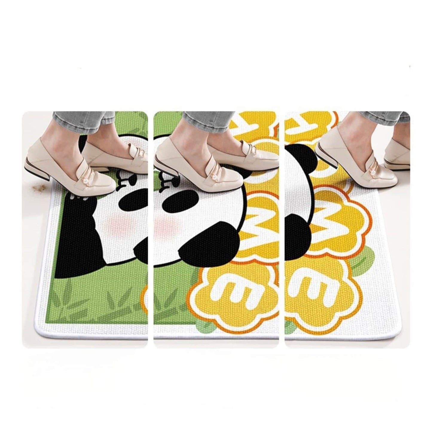 パンダのコーナーマット – どこにでも可愛らしさをプラス 🐼🧸