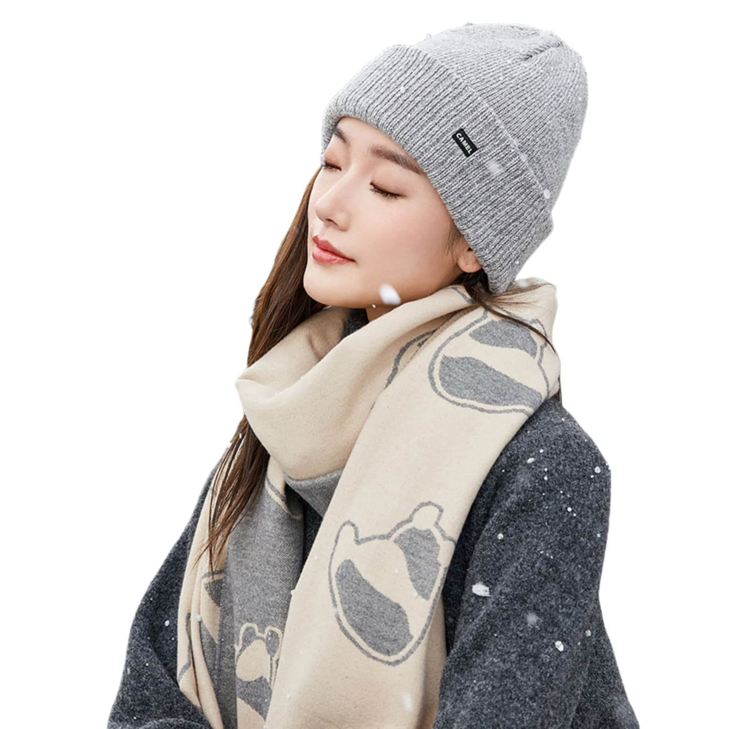 パンダのウールマフラー – 柔らかくて暖かく、遊び心たっぷりの可愛らしさ🐼🧣