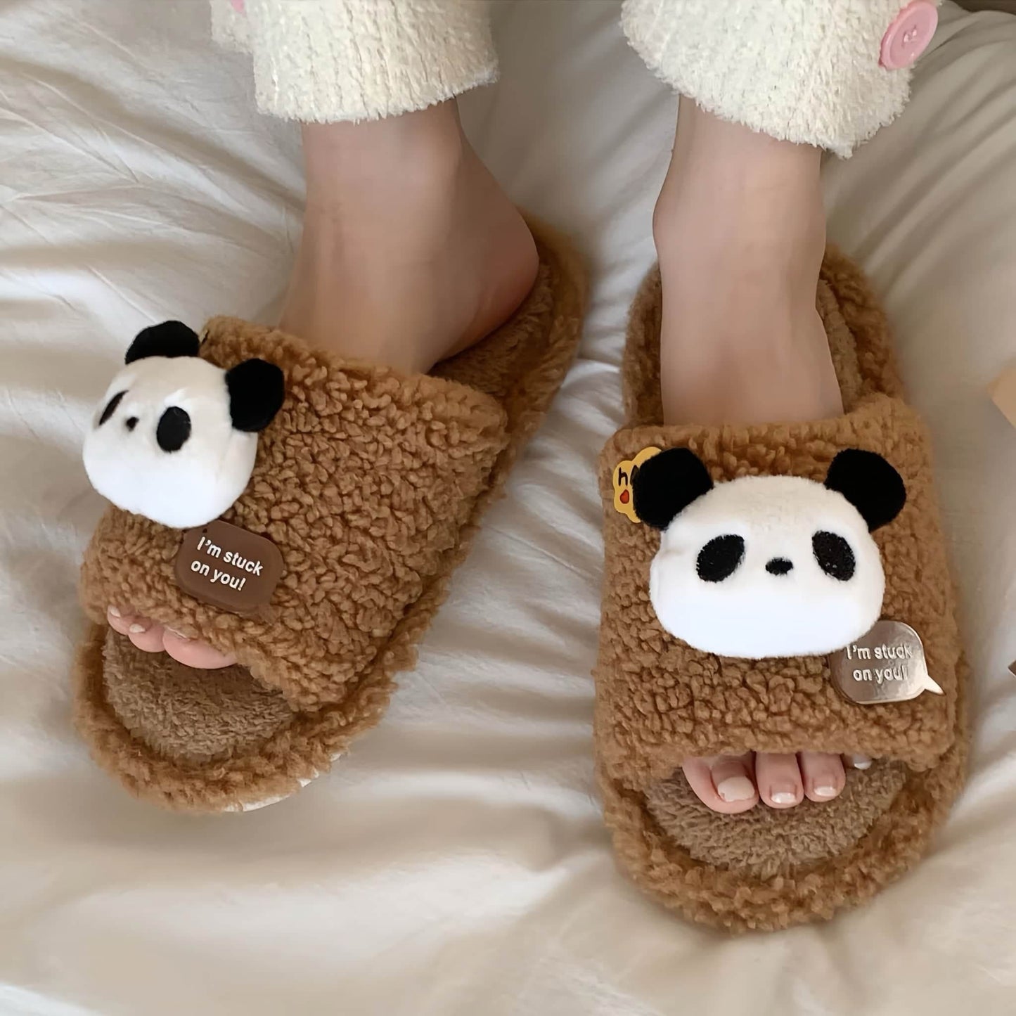 ๐พ Panda Hug Slippers โ Ultra-Soft & Adorably Comfy House Shoes