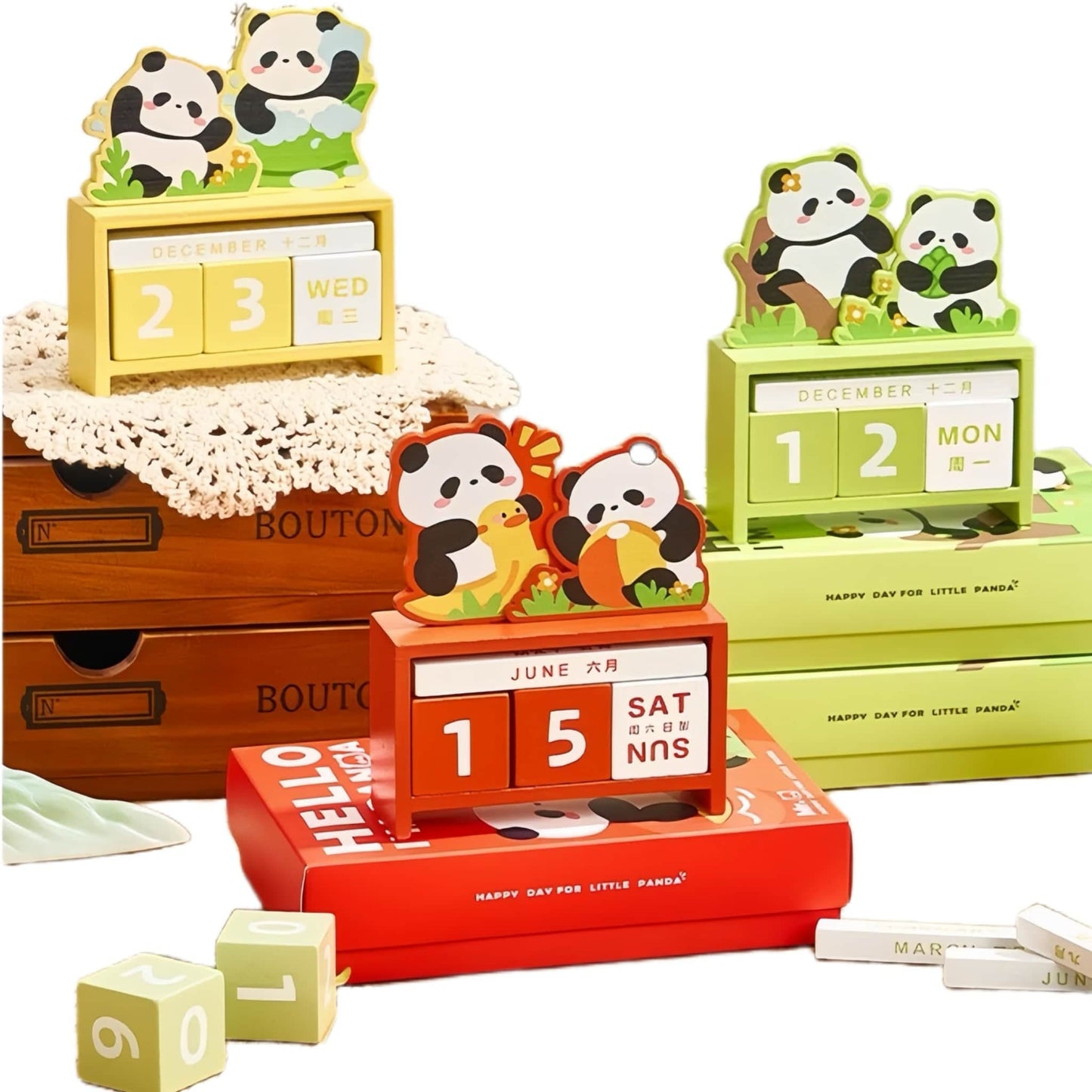 Adorable Panda Forever Calendar โ Fun & Functional Desk Ornament