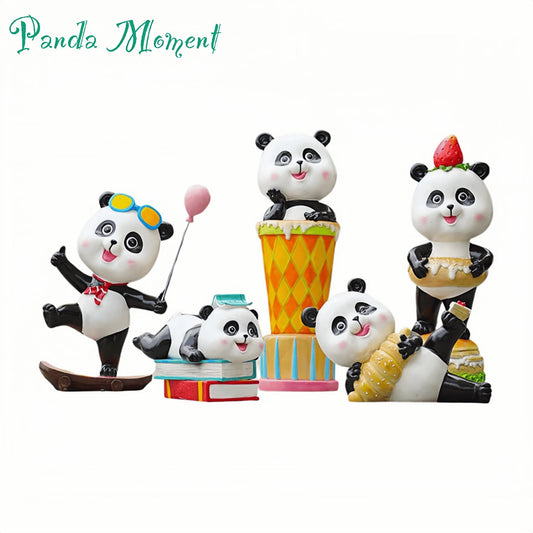 Escultura de panda personalizable: hecha a mano, duradera y perfecta para cualquier espacio.