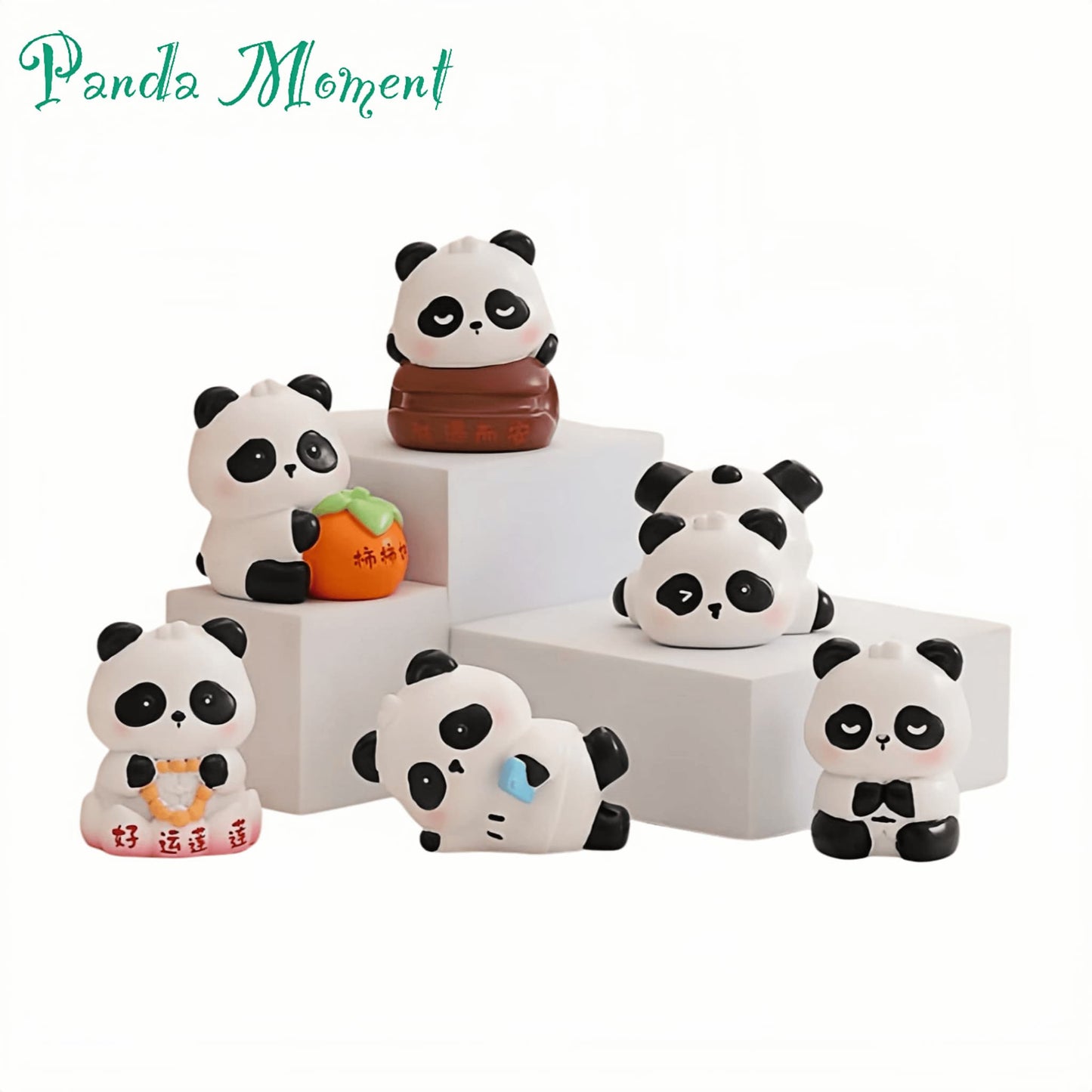 Inspirational Panda Figurine – Eco-Friendly Resin Decor for Good Luck
