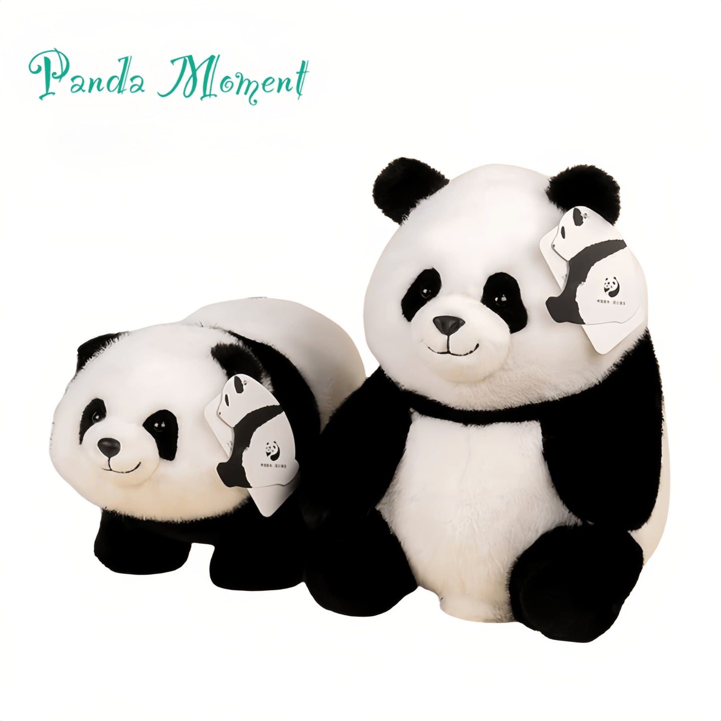 Conjunto de peluche de pandas gemelos: Hua Hua y He Ye, tu equipo ideal de abrazos 🐼💖🐼