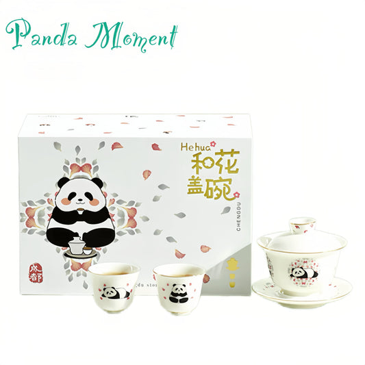 Hua Hua Panda Tea Set – Ceramic Gaiwan with Adorable Panda Design 🐼🍵