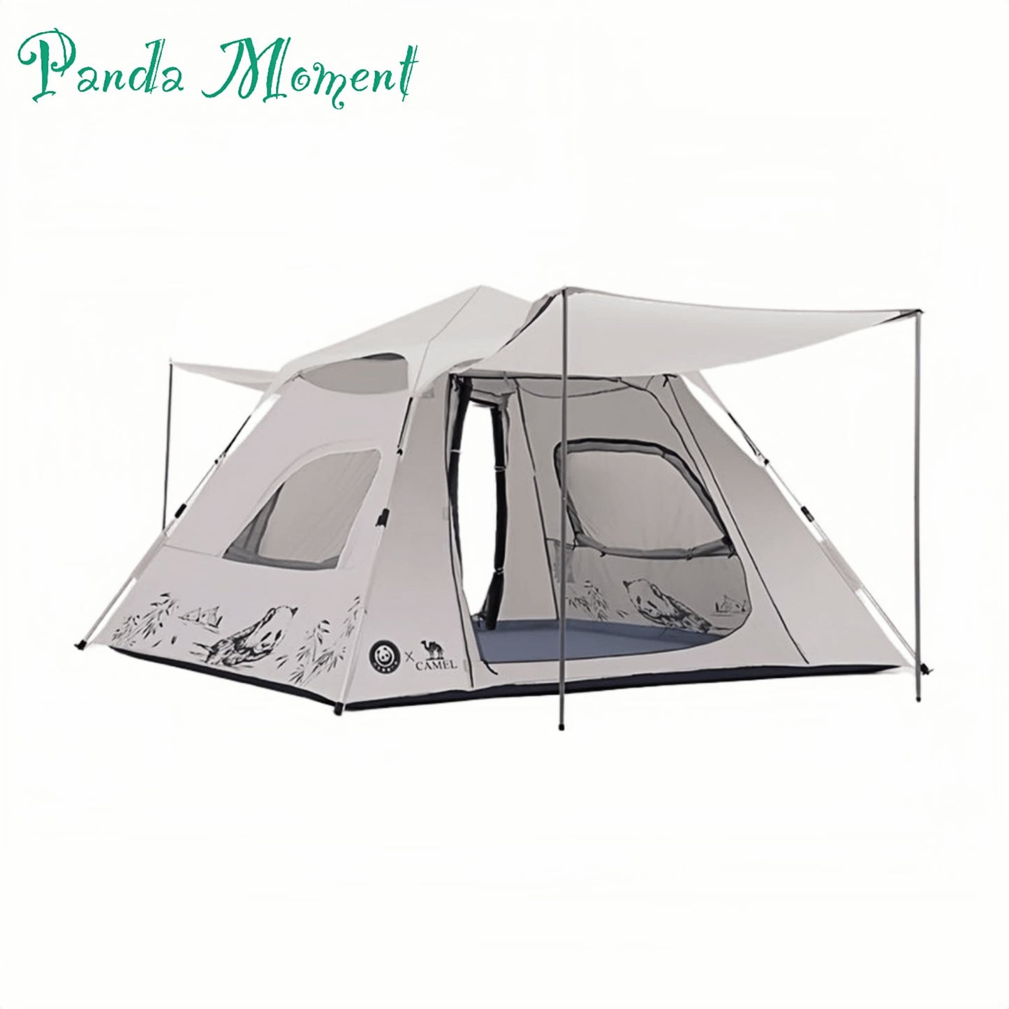 Tienda de campaña desplegable Ink Panda: ¡tu sitio de camping espectacular!